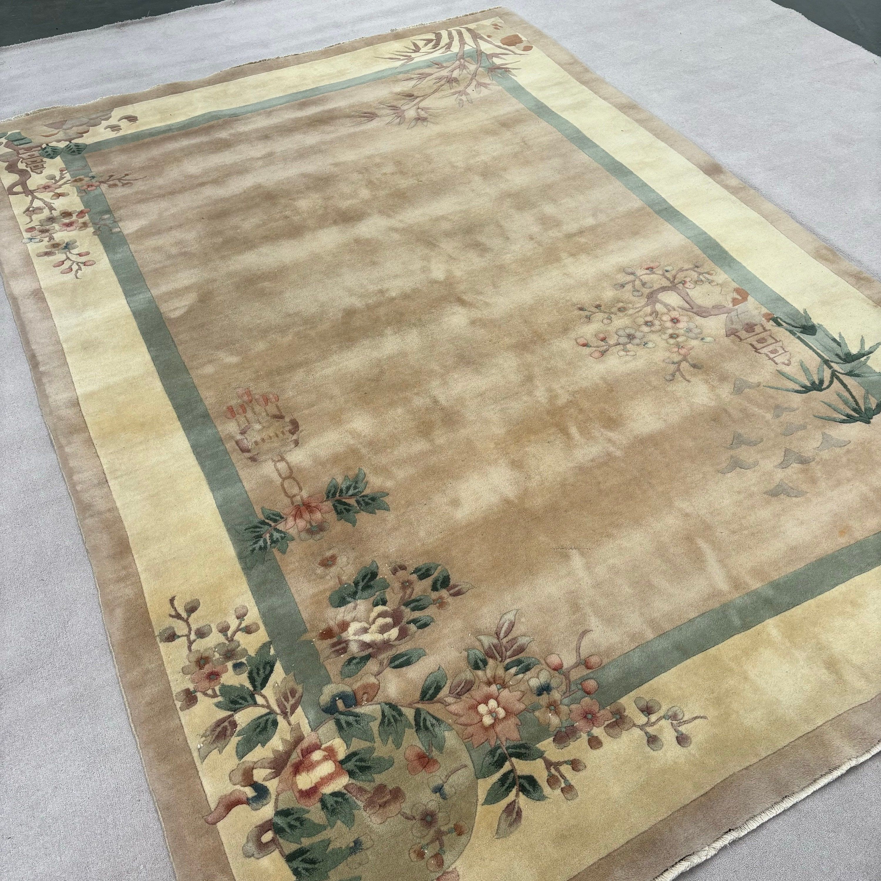 Düz Dokuma Halılar, Harika Halı, 6,9x9,8 ft Büyük Halılar, Kahverengi Modern Halılar, Vintage Halı, Etnik Halı, Yatak Odası Halısı, Salon Halıları, Türk Halıları