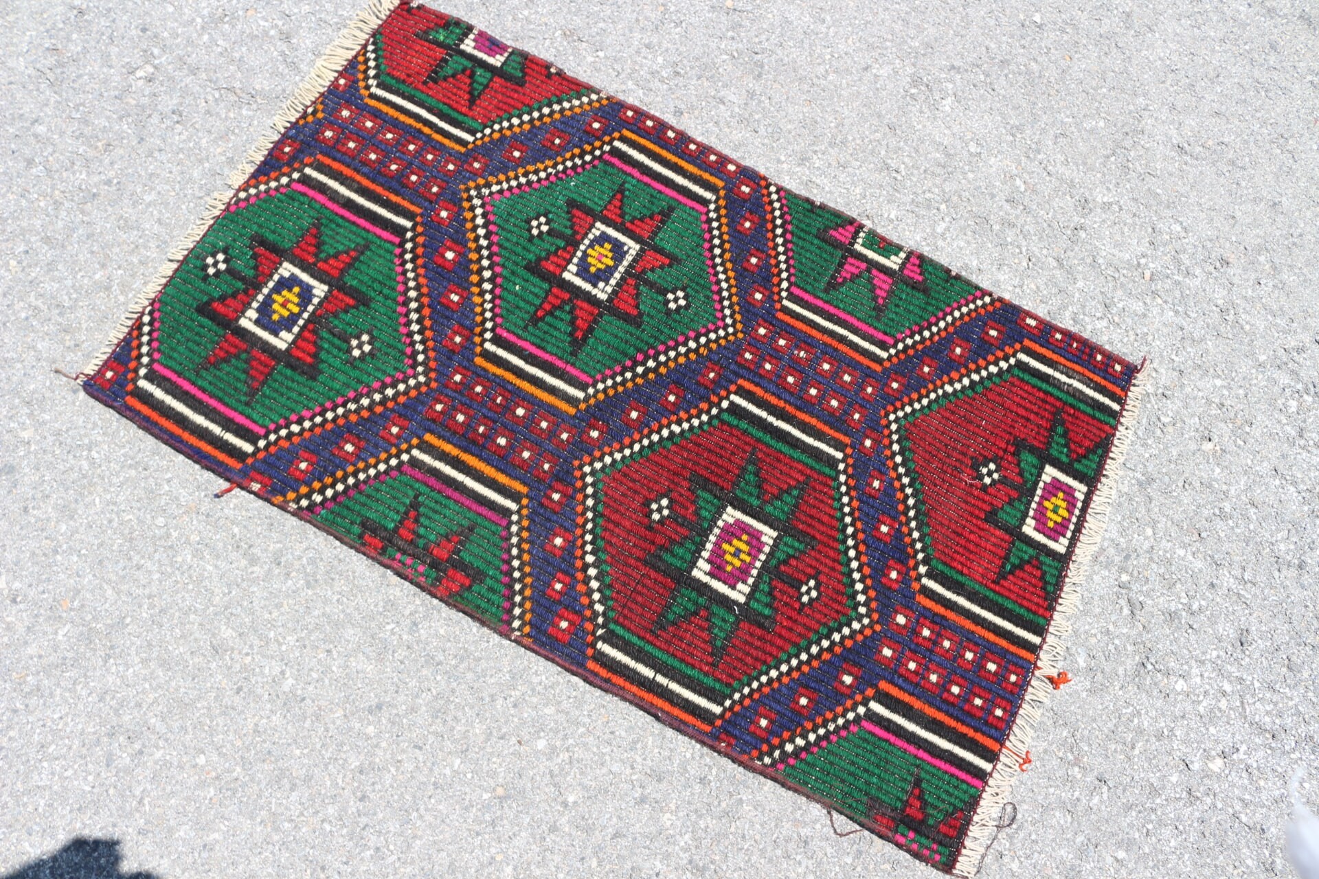 Duvar Kilim, Duvar Kilim, Türk Kilim, Anadolu Kilim, Yatak odası Kilim, Duvar Kilim, 67x110 cm Küçük Kilim, Kahverengi Ev dekoru Kilim