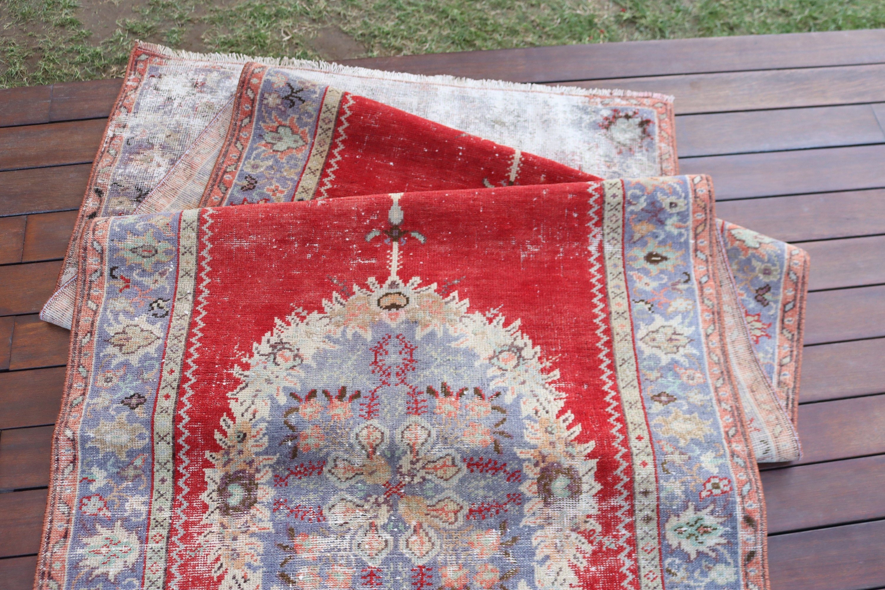 Koridor Halıları, Koridor Halısı, 3,3x12 ft Runner Halısı, Vintage Halılar, Ev Dekorasyonu Halıları, Kırmızı Soğuk Halı, Boho Halıları, Kabile Halısı, Türk Halıları