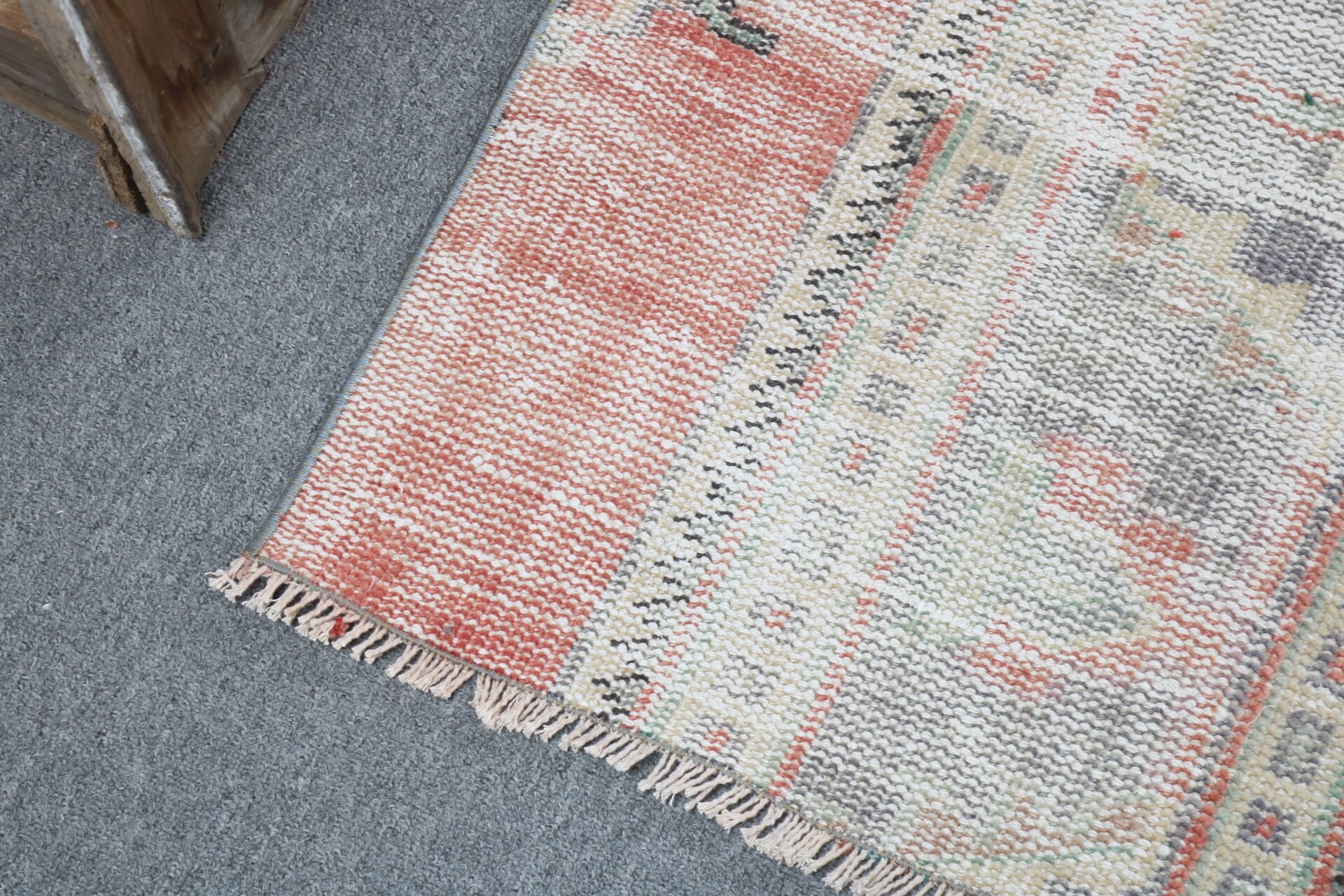 Anatolian Rugs, Orange Modern Rug, Kitchen Rugs, 1.6x3.2 ft Small Rugs, Turkish Rug, Small Vintage Rug, Entry Rugs, Boho Rugs, Vintage Rugs