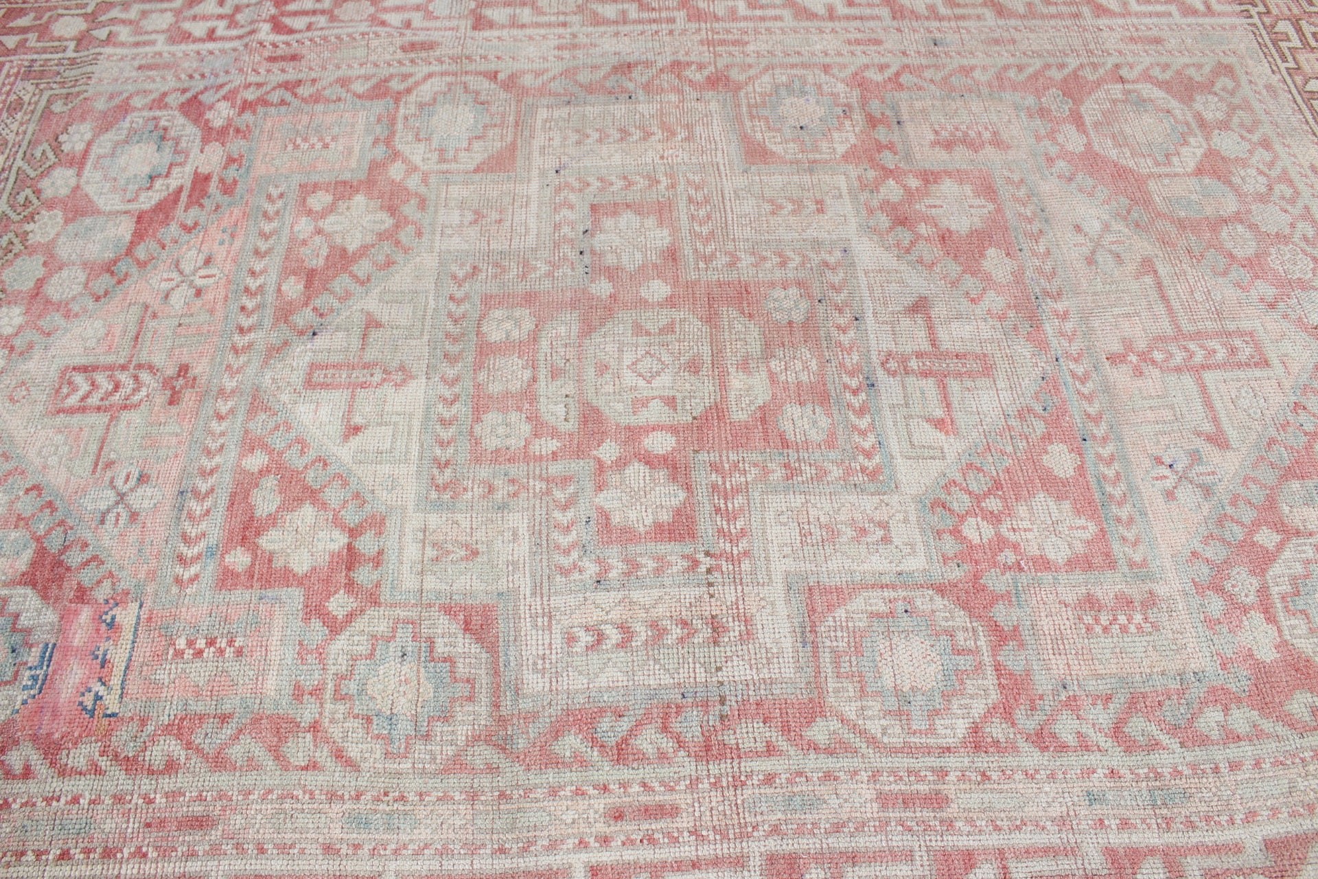 Bej Oushak Halı, Yemek Odası Halısı, Salon Halıları, Yatak Odası Halıları, Havalı Halı, Türk Halısı, Vintage Halı, 5,9x8,9 ft Büyük Halılar, Oushak Halısı