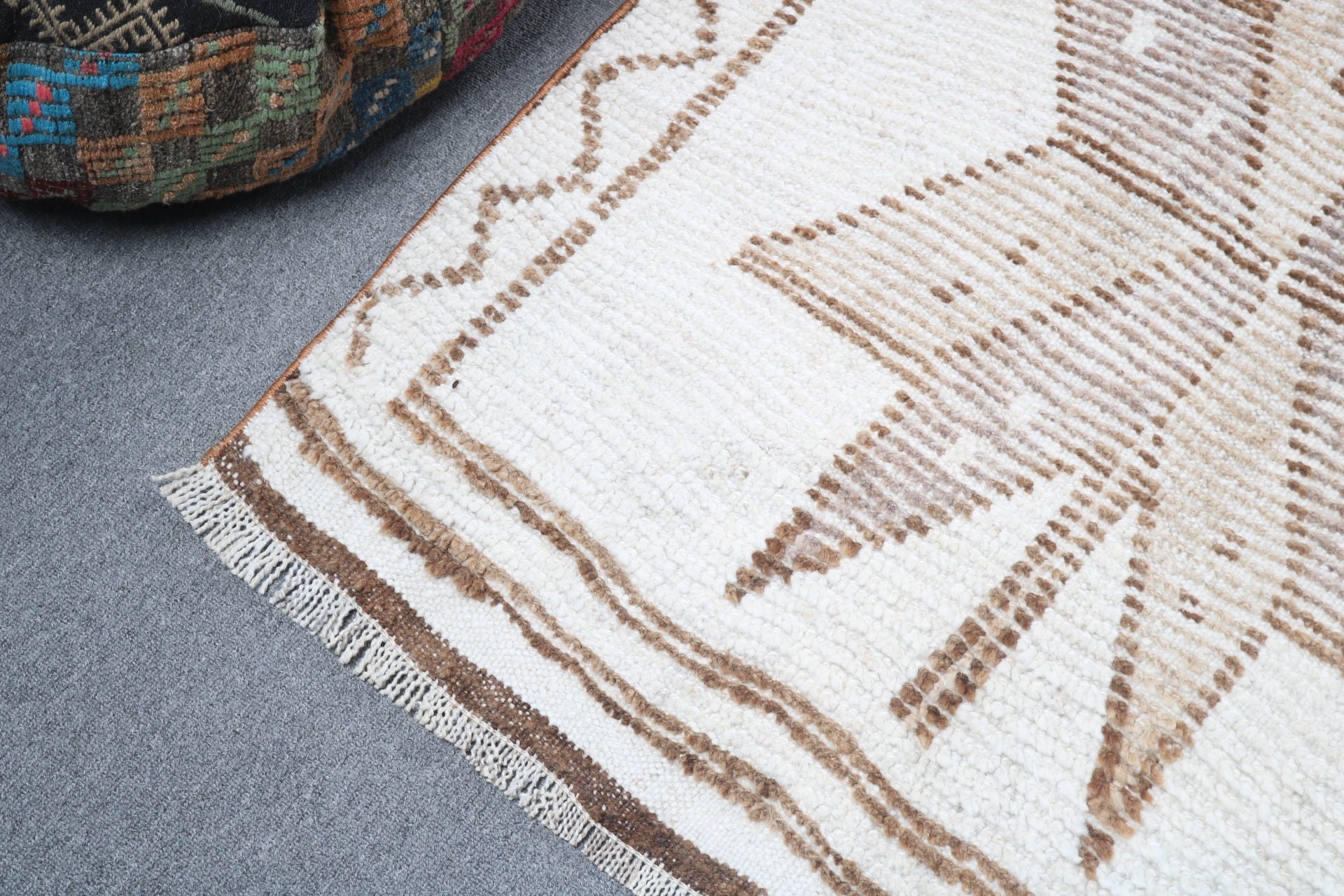 Flatweave Rugs, Turkish Rugs, Rugs for Corridor, Vintage Rugs, Anatolian Rugs, Long Runner Rugs, Beige Floor Rugs, 3x10.7 ft Runner Rugs