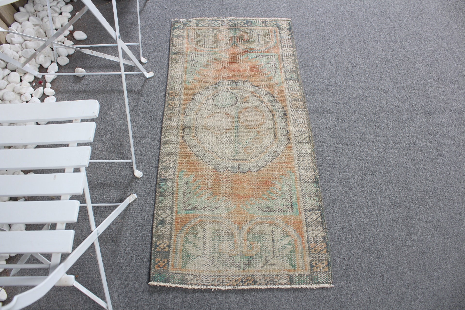 Türk Halısı, Vintage Halı, Kapı Paspası Halıları, Araba Paspas Halısı, Turuncu Fas Halısı, Sevimli Banyo Paspas Halısı, Mutfak Halısı, Harika Halılar, 1.7x3.6 ft Küçük Halılar