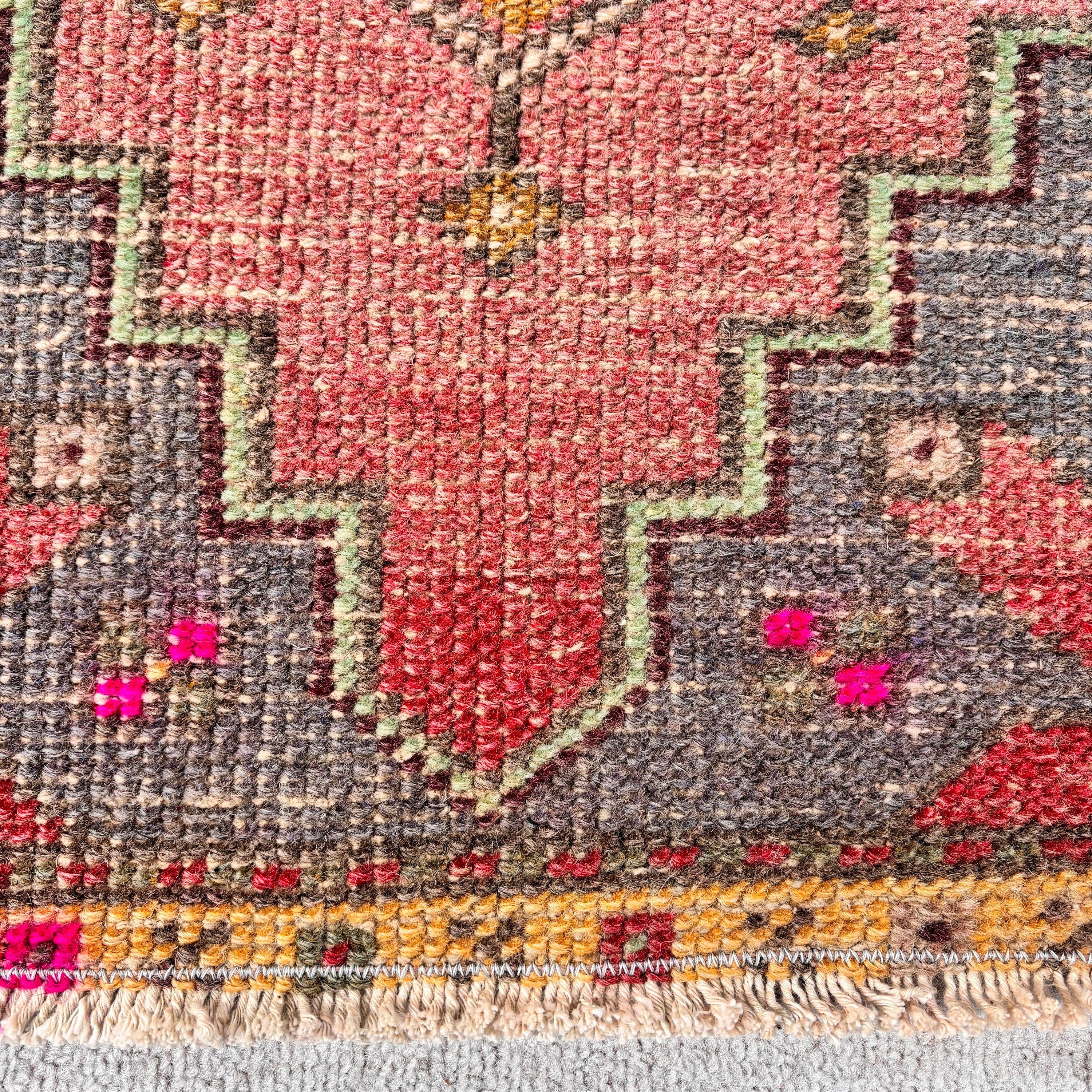 Vintage Rugs, Kitchen Rugs, Red Cool Rug, Turkish Rug, Rugs for Small Vintage, 1.9x3.1 ft Small Rug, Bath Rug, Anatolian Rug, Neutral Rugs