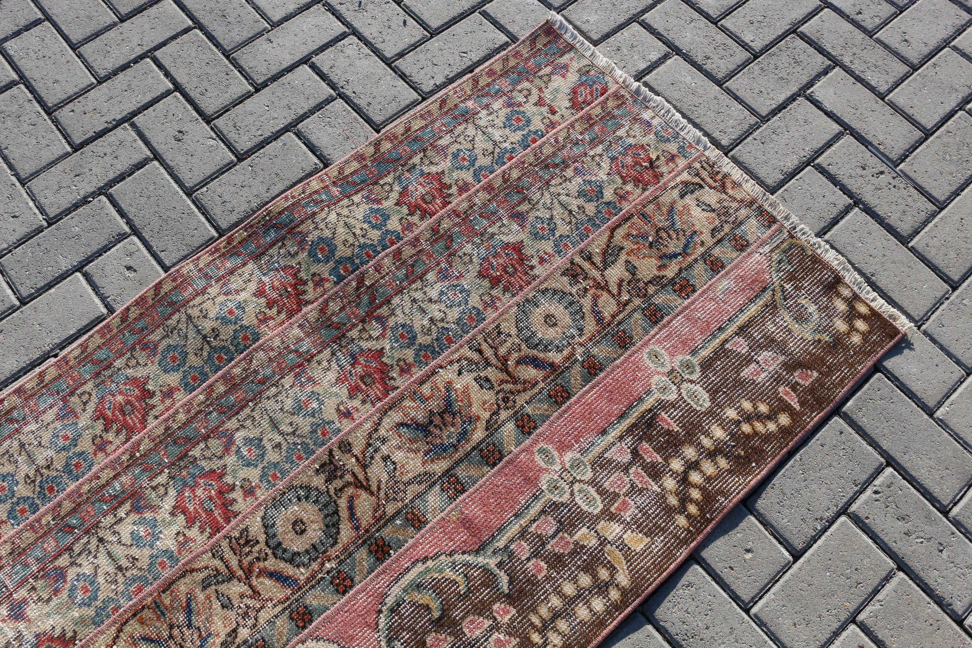 Vintage Rug, Bedroom Rug, Kitchen Rug, Bath Rugs, Door Mat Rugs, Office Rugs, 2.7x4.3 ft Small Rug, Turkish Rugs, Brown Home Decor Rugs