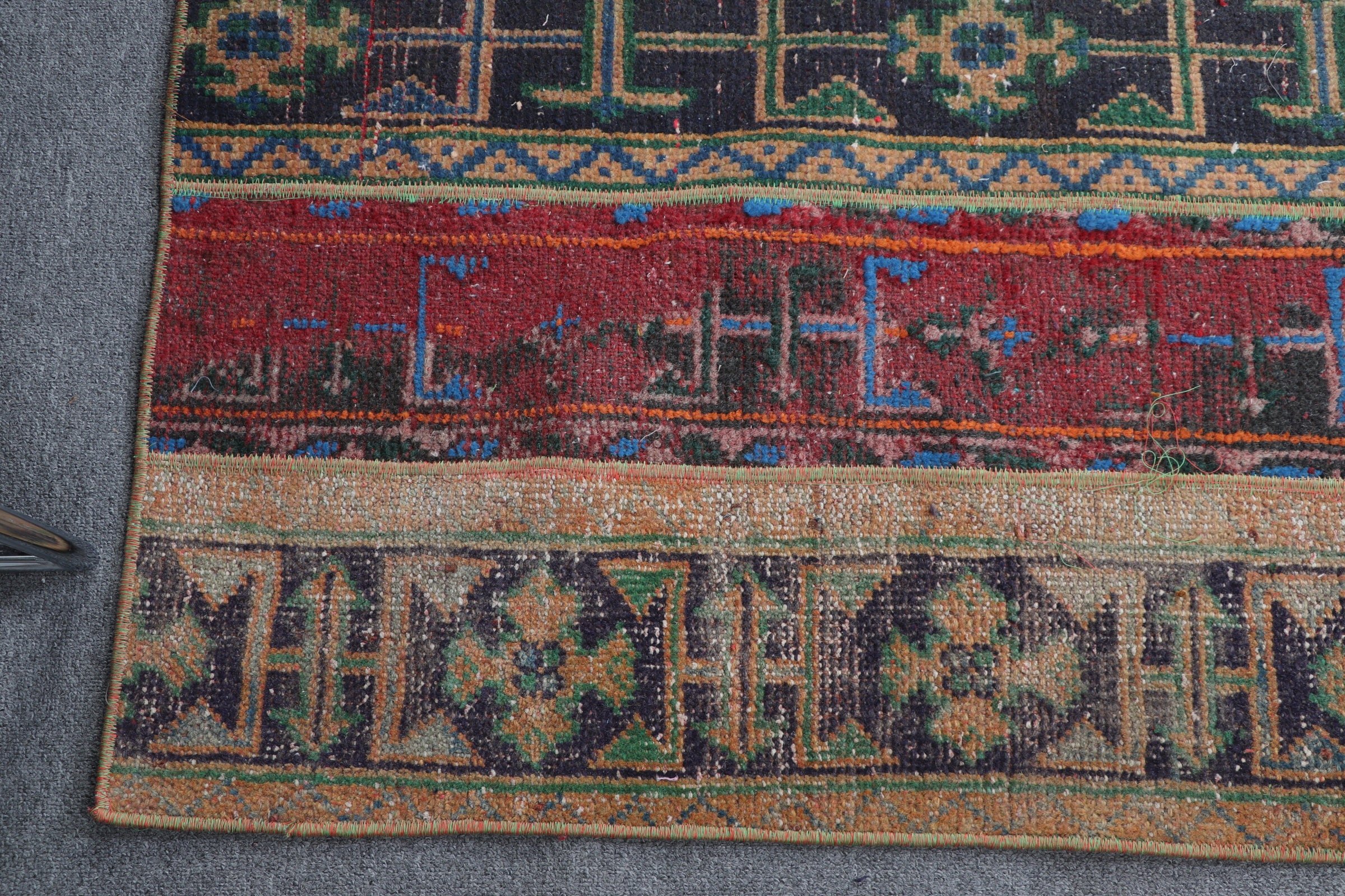 Bedroom Rug, Vintage Rug, Rugs for Hallway, Corridor Rug, Stair Rugs, Moroccan Rug, Turkish Rug, Red Floor Rugs, 2.9x7.3 ft Runner Rug