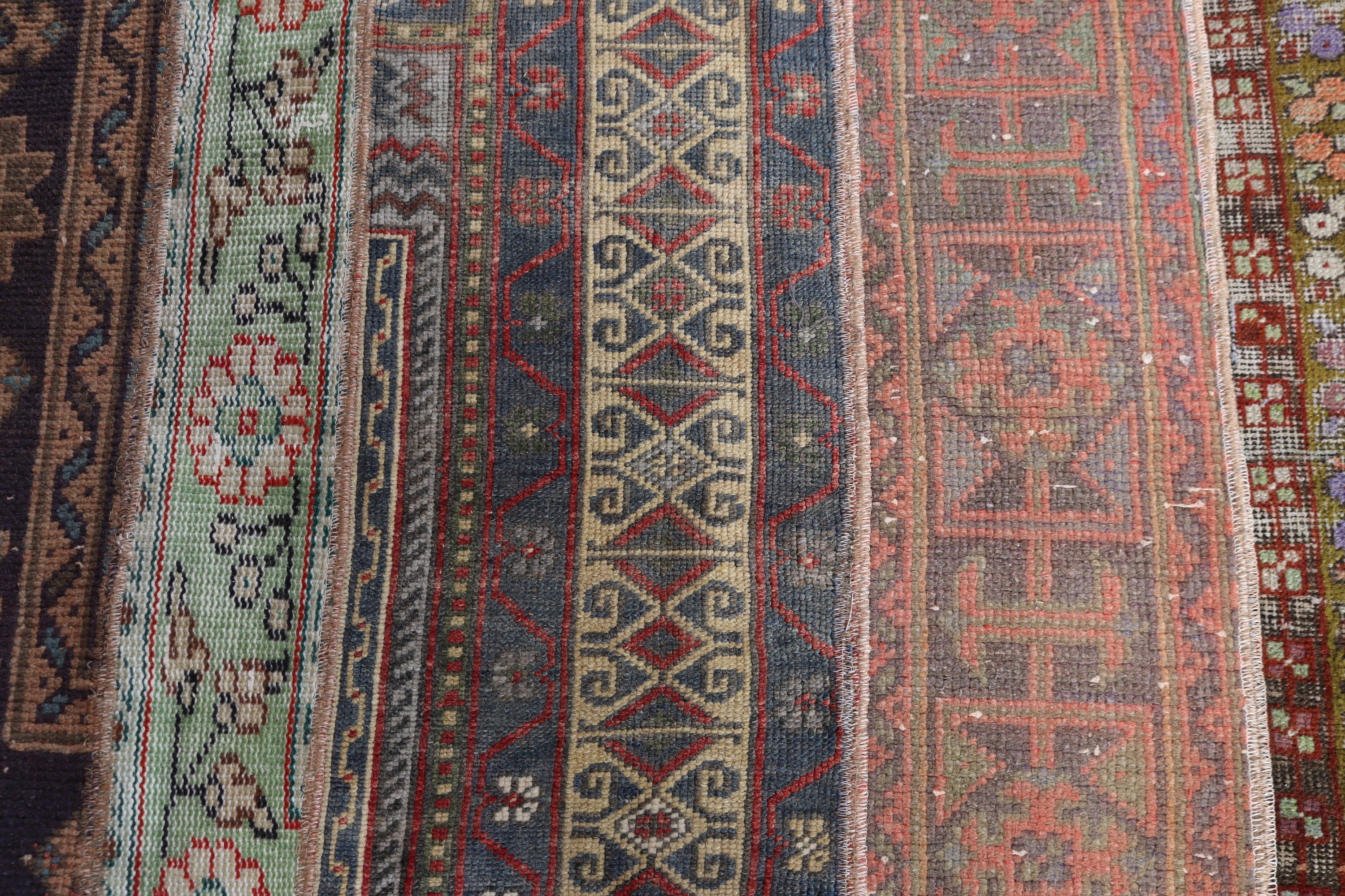 2.5x10 ft Yolluk Halıları, Koridor Halıları, Turuncu Geometrik Halılar, Nötr Halı, Yer Halıları, Türk Halıları, Vintage Halılar, Mutfak Halıları