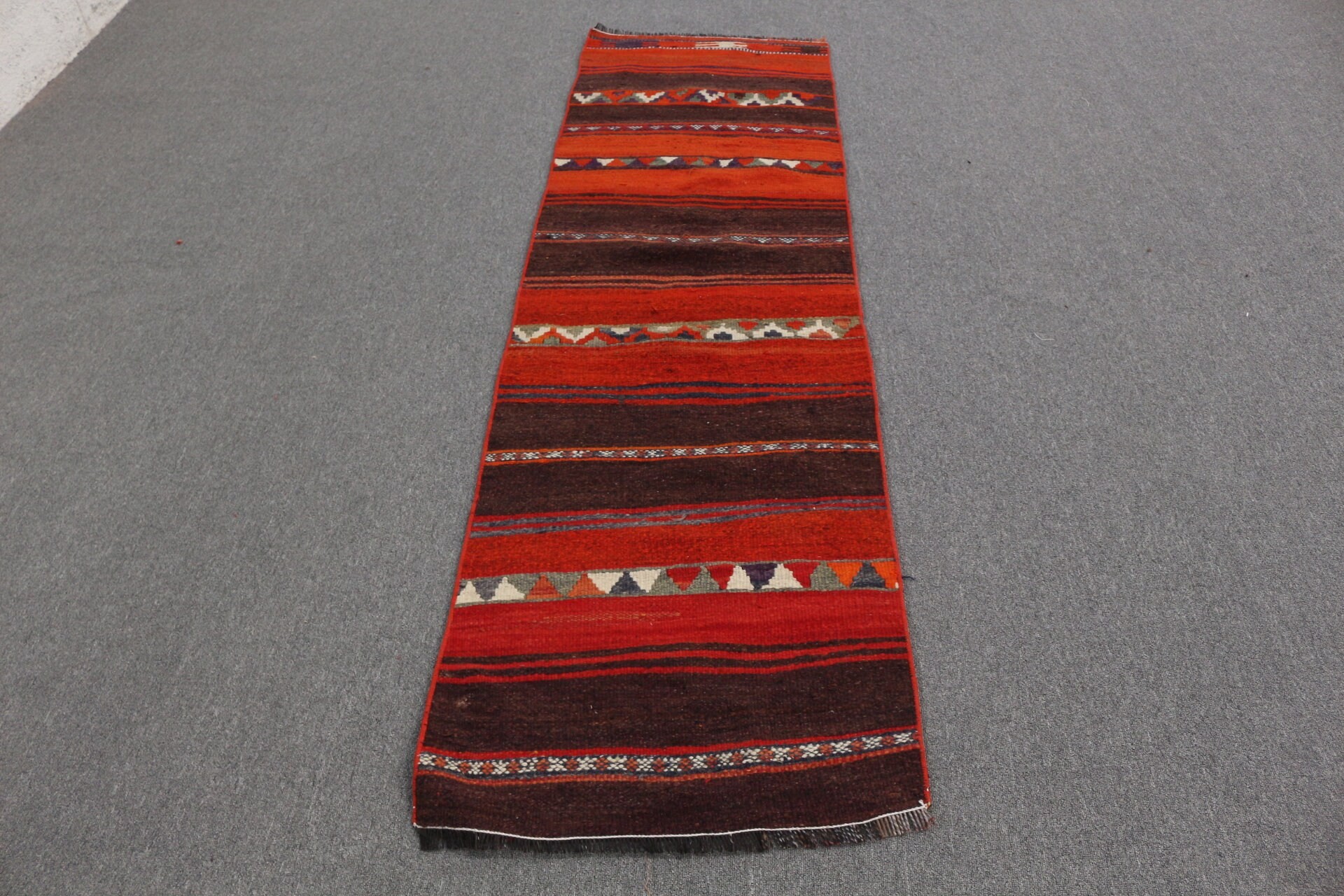 Stair Rug, Red  2.2x7.3 ft Runner Rugs, Home Decor Rug, Rugs for Hallway, Aztec Rugs, Turkish Rug, Vintage Rug