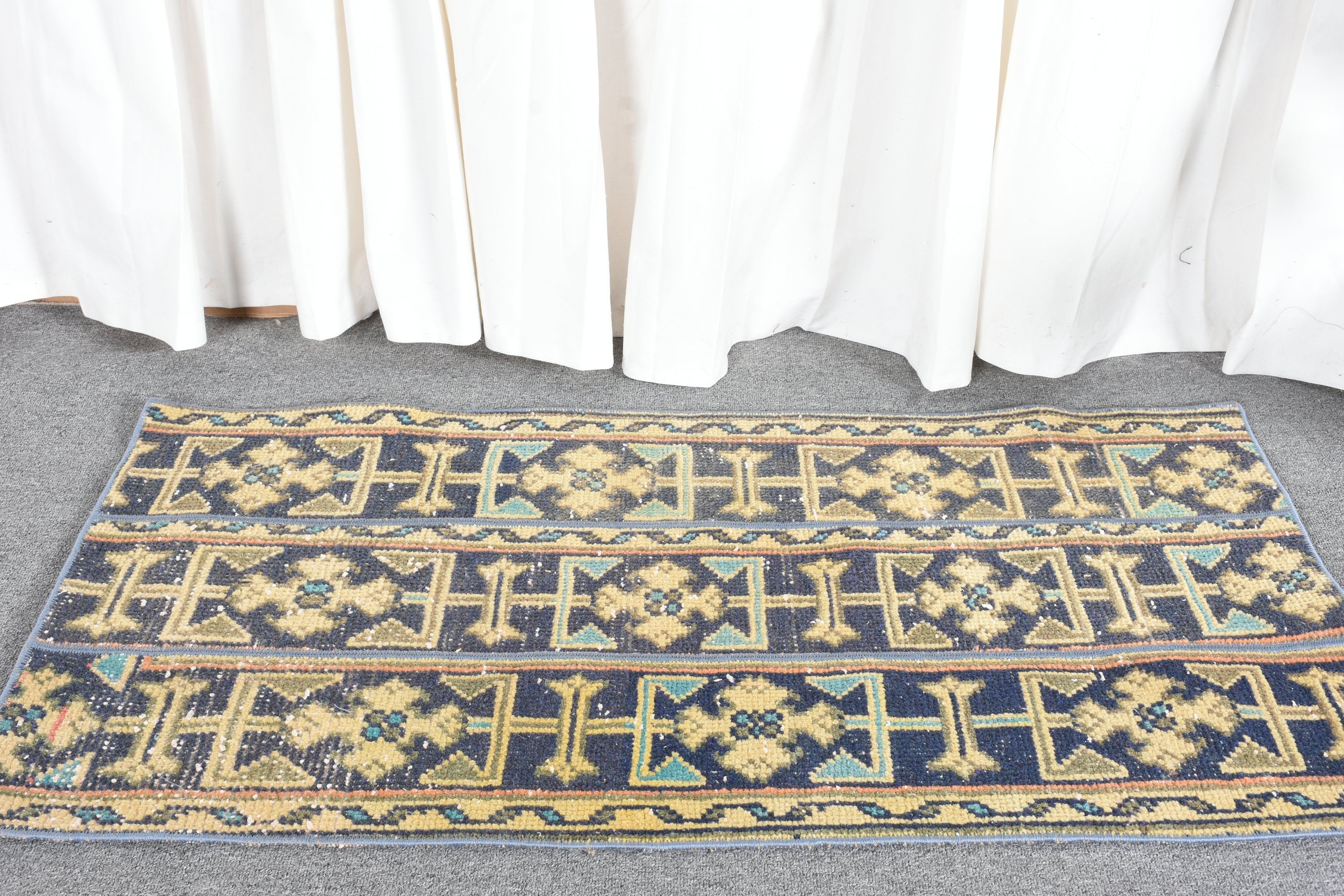 Vintage Rug, Kitchen Rugs, Boho Rug, Antique Rugs, Beige Floor Rug, Turkish Rug, 1.9x3.6 ft Small Rug, Rugs for Kitchen, Bedroom Rug