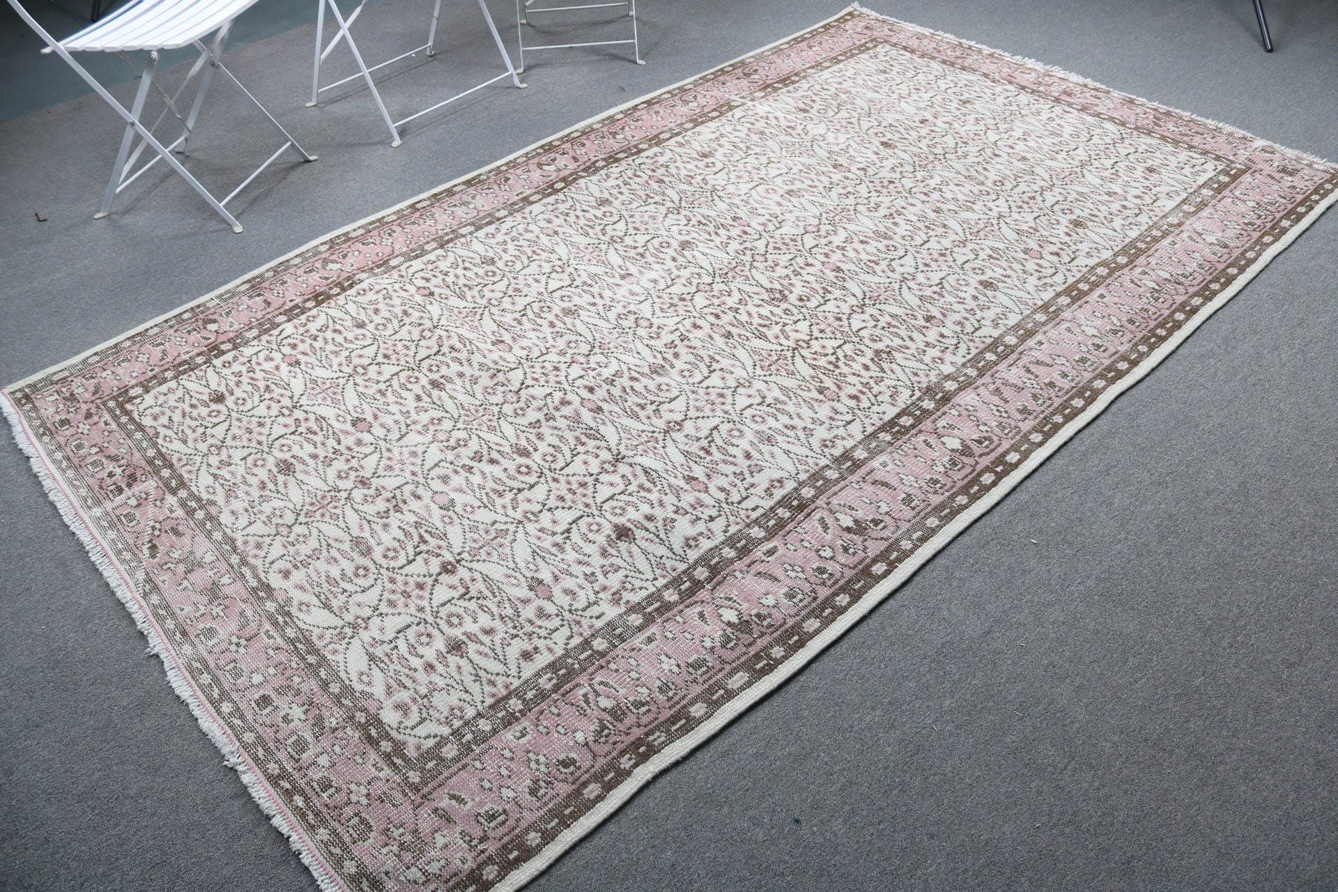 Dining Room Rugs, Floor Rug, 5.2x9.1 ft Large Rug, Vintage Rugs, Oriental Rugs, Turkish Rugs, Beige Cool Rug, Large Boho Rug