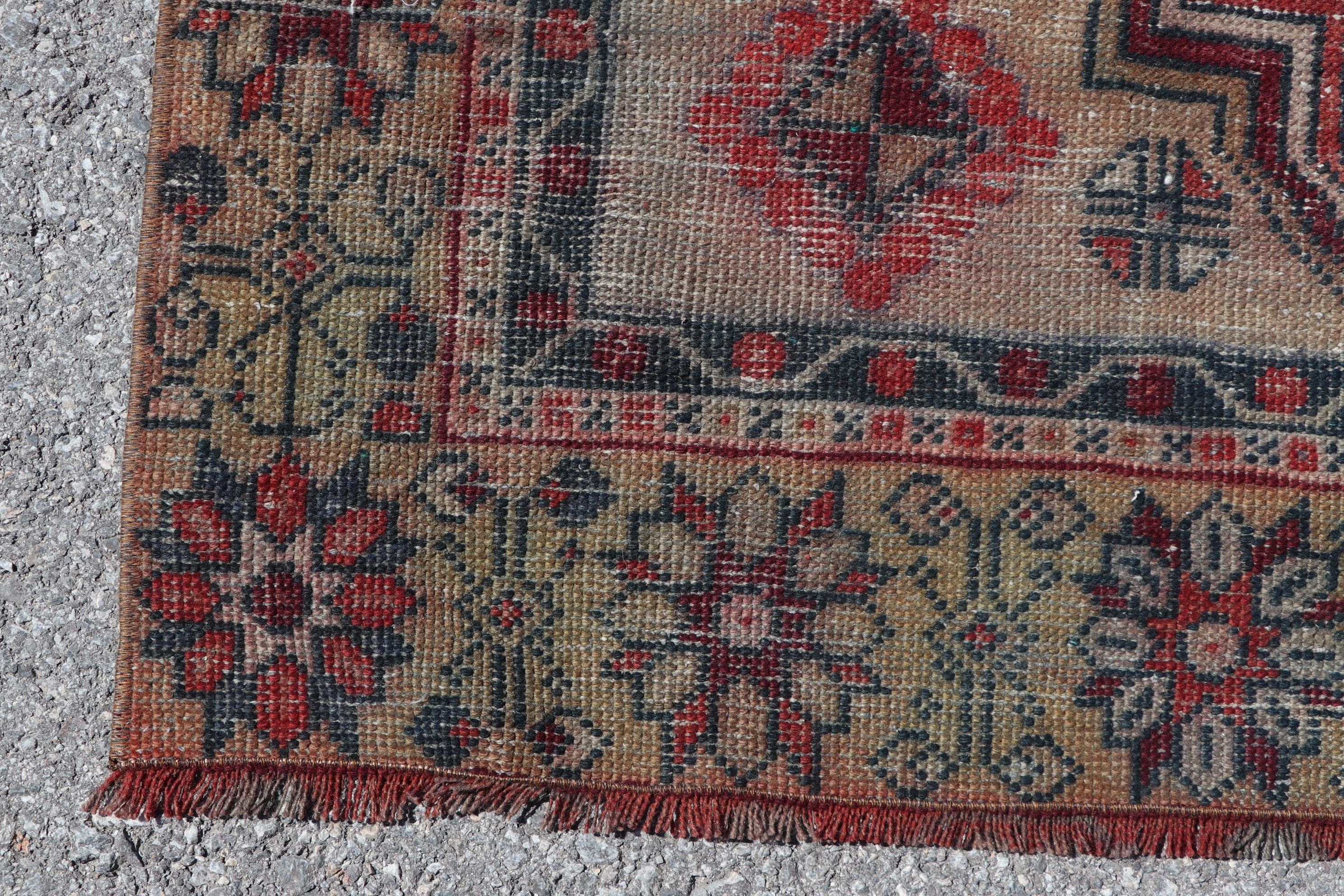 Old Rug, Anatolian Rug, Kitchen Rug, Turkish Rugs, Blue  3.5x7.2 ft Area Rug, Living Room Rugs, Dining Room Rugs, Vintage Rug
