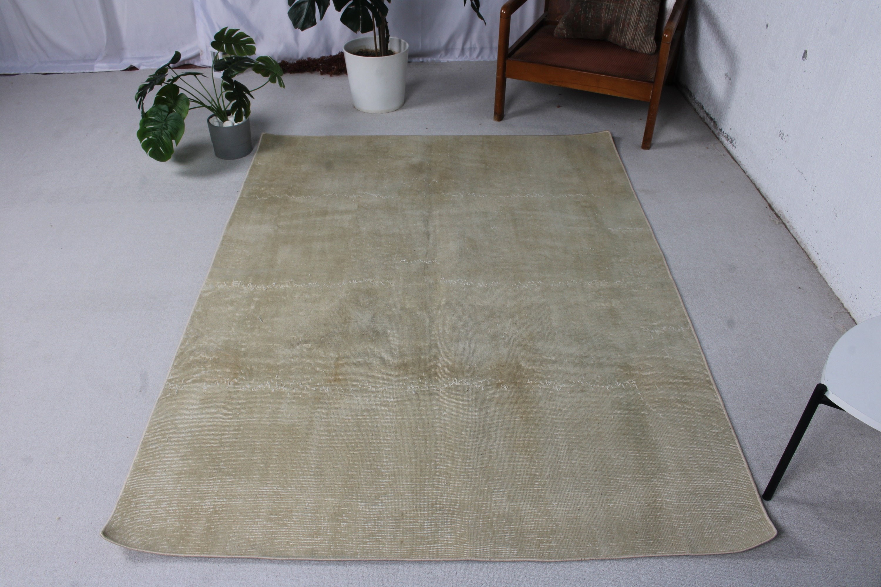 Beige Modern Rugs, Turkish Rug, Statement Rug, 4.7x6.3 ft Area Rugs, Nursery Rugs, Ethnic Rugs, Dining Room Rug, Vintage Rug