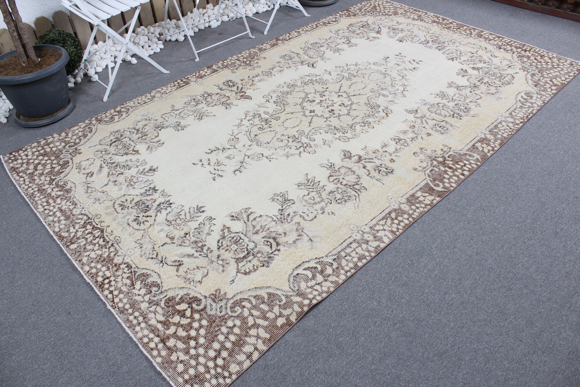 Turkish Rugs, Salon Rug, Vintage Rugs, 5.5x9.3 ft Large Rug, Moroccan Rugs, Wool Rug, Beige Bedroom Rug, Handmade Rug, Rugs for Bedroom