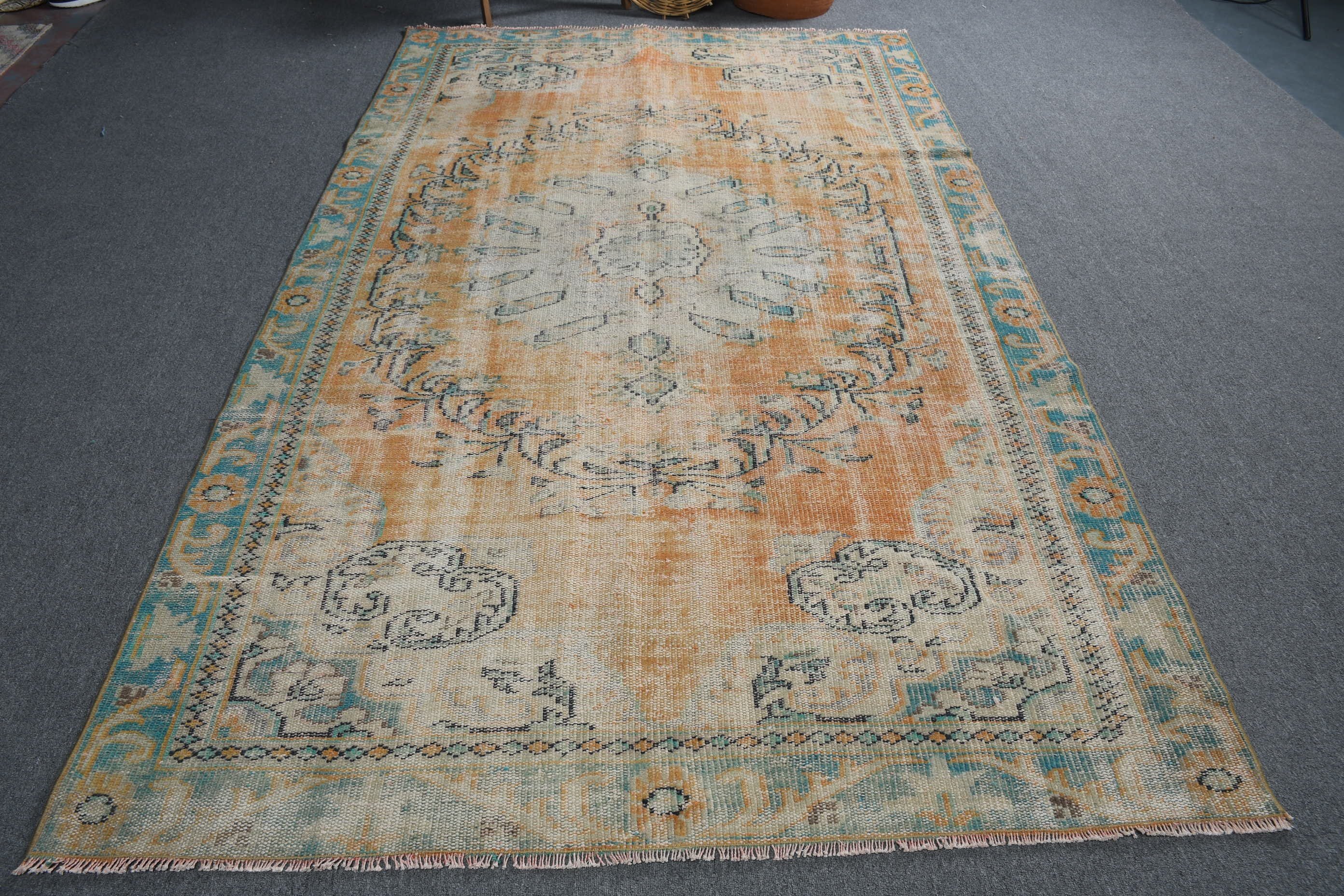 Sarı Ev Dekor Halıları, Salon Halıları, Yatak Odası Halısı, Vintage Halılar, 5.5x9.4 ft Büyük Halı, Anadolu Halıları, Türk Halısı, Boho Halısı, Oturma Odası Halısı