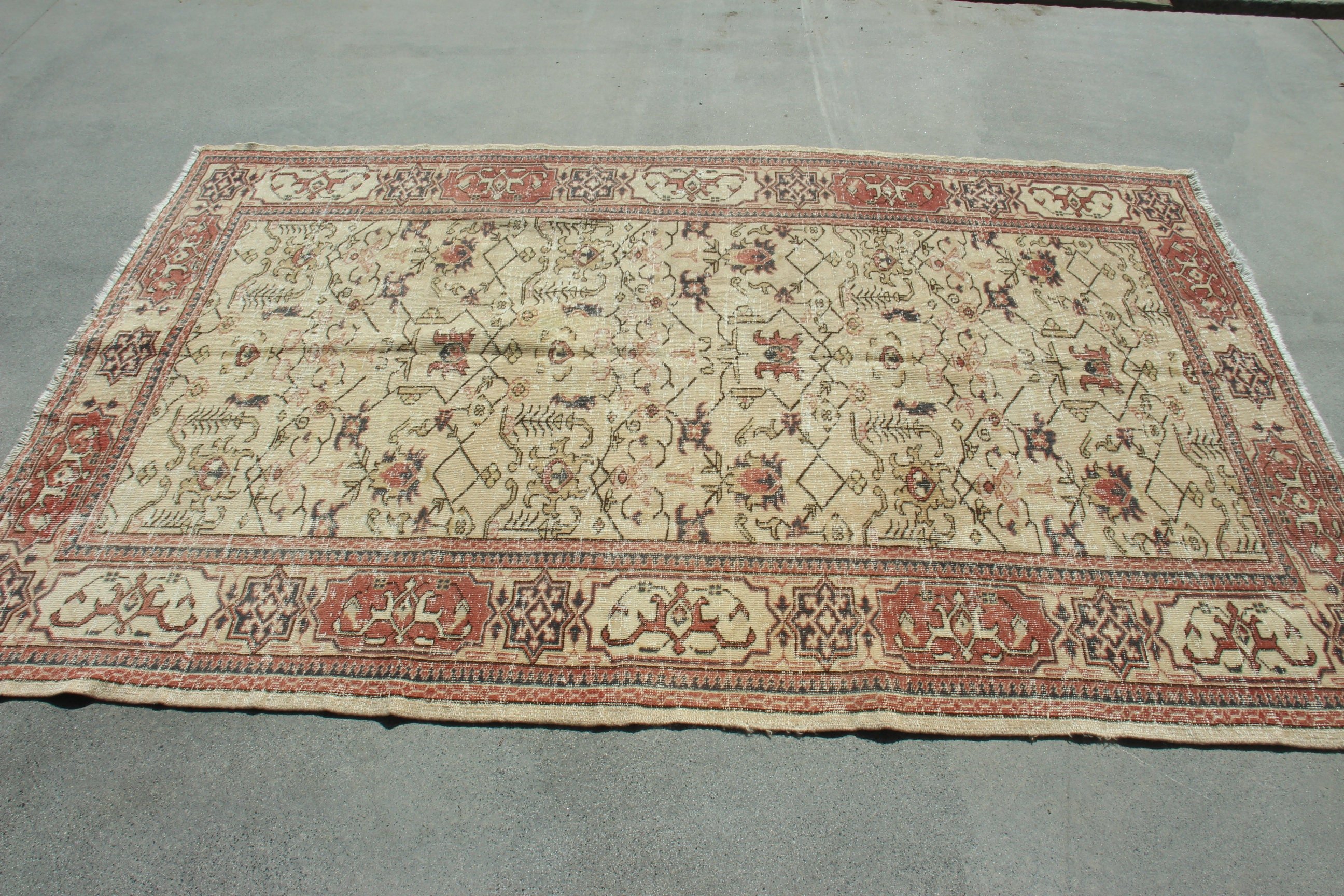 Dining Room Rugs, Floor Rug, Vintage Rug, Kitchen Rugs, 5x7.8 ft Area Rug, Boho Rugs, Turkish Rugs, Ethnic Rugs, Red Oriental Rugs