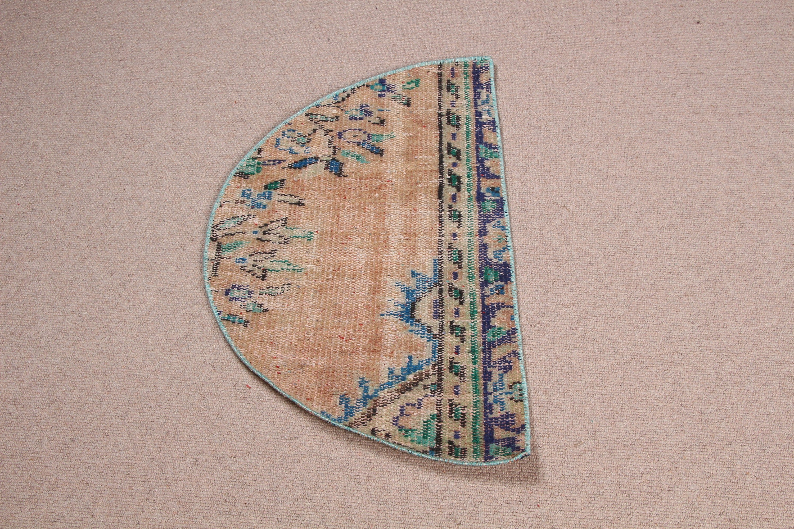 Vintage Halı, Kapı Paspası Halısı, 2.5x1.5 ft Küçük Halılar, Araba Paspas Halıları, Ev Dekorasyonu Halısı, Kahverengi Fas Halısı, Parlak Halı, Havalı Halılar, Türk Halısı