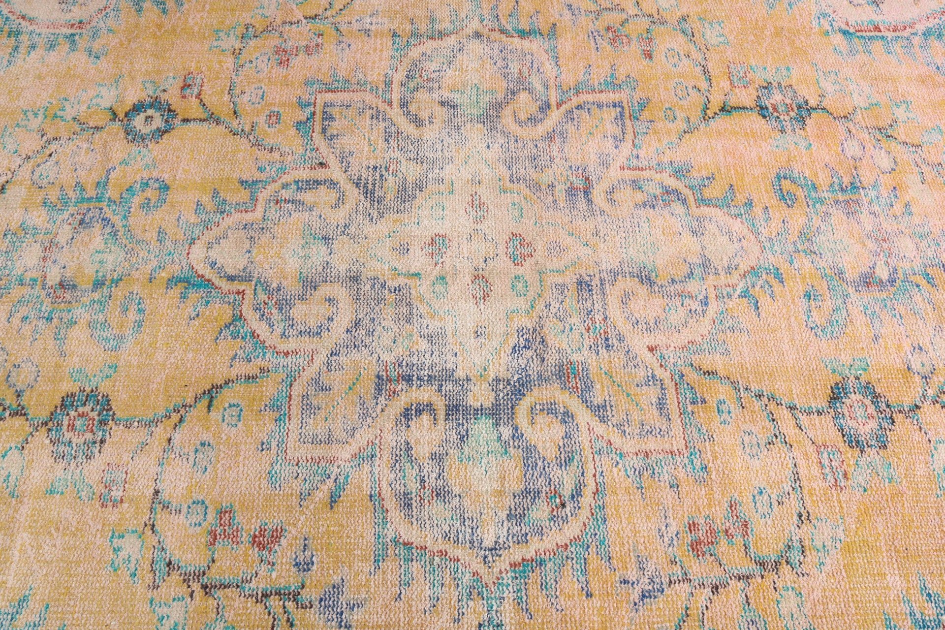 Boho Rug, Turkish Rug, Nursery Rugs, 4.6x8.4 ft Area Rugs, Floor Rug, Vintage Rugs, Boho Area Rugs, Yellow Handwoven Rugs, Antique Rugs