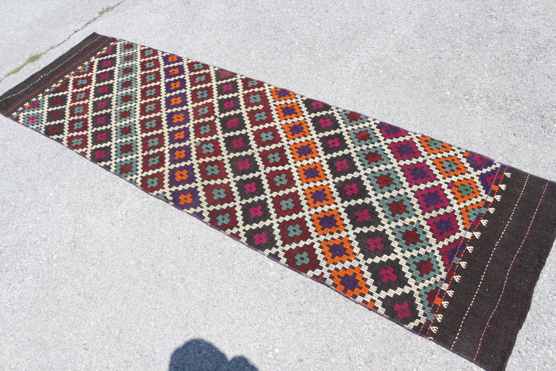 Koridor Halısı, 2.5x8.6 ft Runner Halısı, Kahverengi Ev Dekor Halısı, Vintage Halılar, Ev Dekor Halıları, Kilim, Türk Halıları, Merdiven Halısı