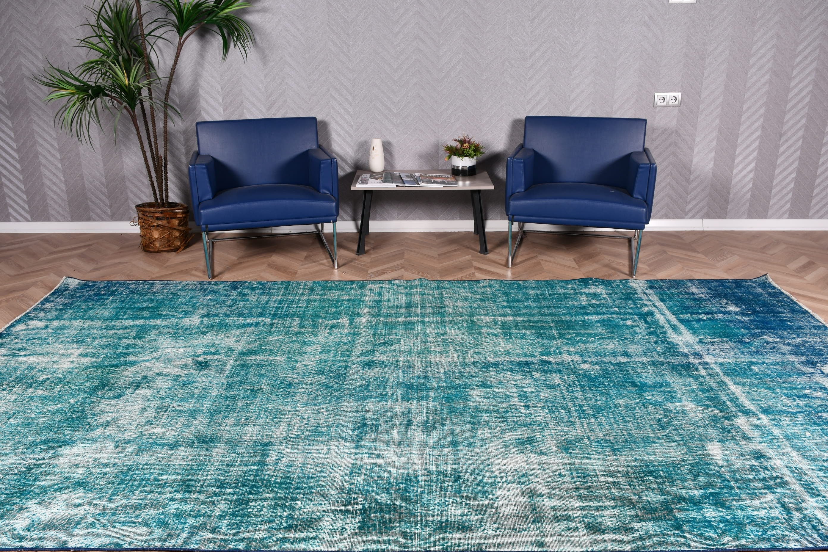 Kitchen Rug, Abstract Rugs, Living Room Rug, Blue  6.5x11.8 ft Oversize Rugs, Wool Rug, Vintage Rug, Turkish Rug, Saloon Rugs