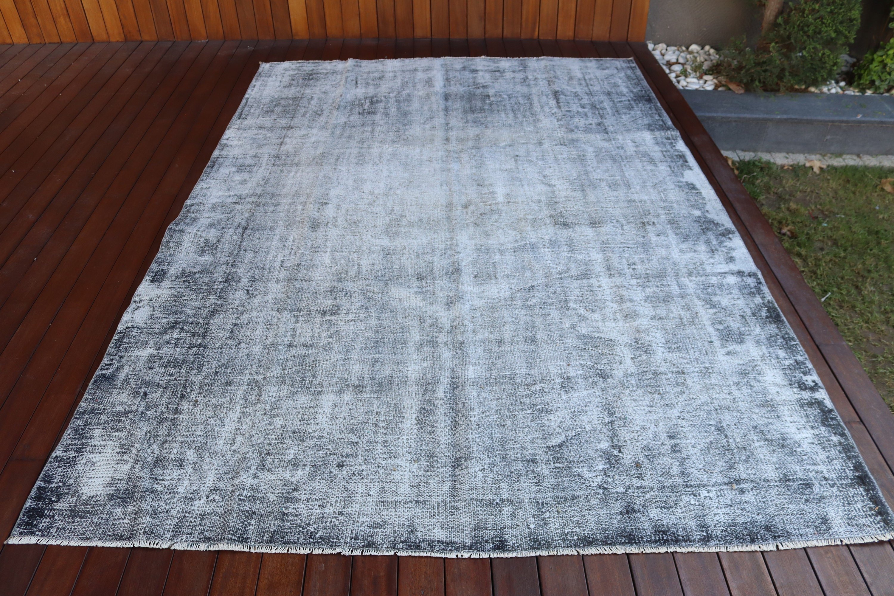 Gray  6.2x8.9 ft Large Rugs, Vintage Rug, Bedroom Rugs, Dining Room Rugs, Moroccan Rugs, Turkish Rug, Handwoven Rugs