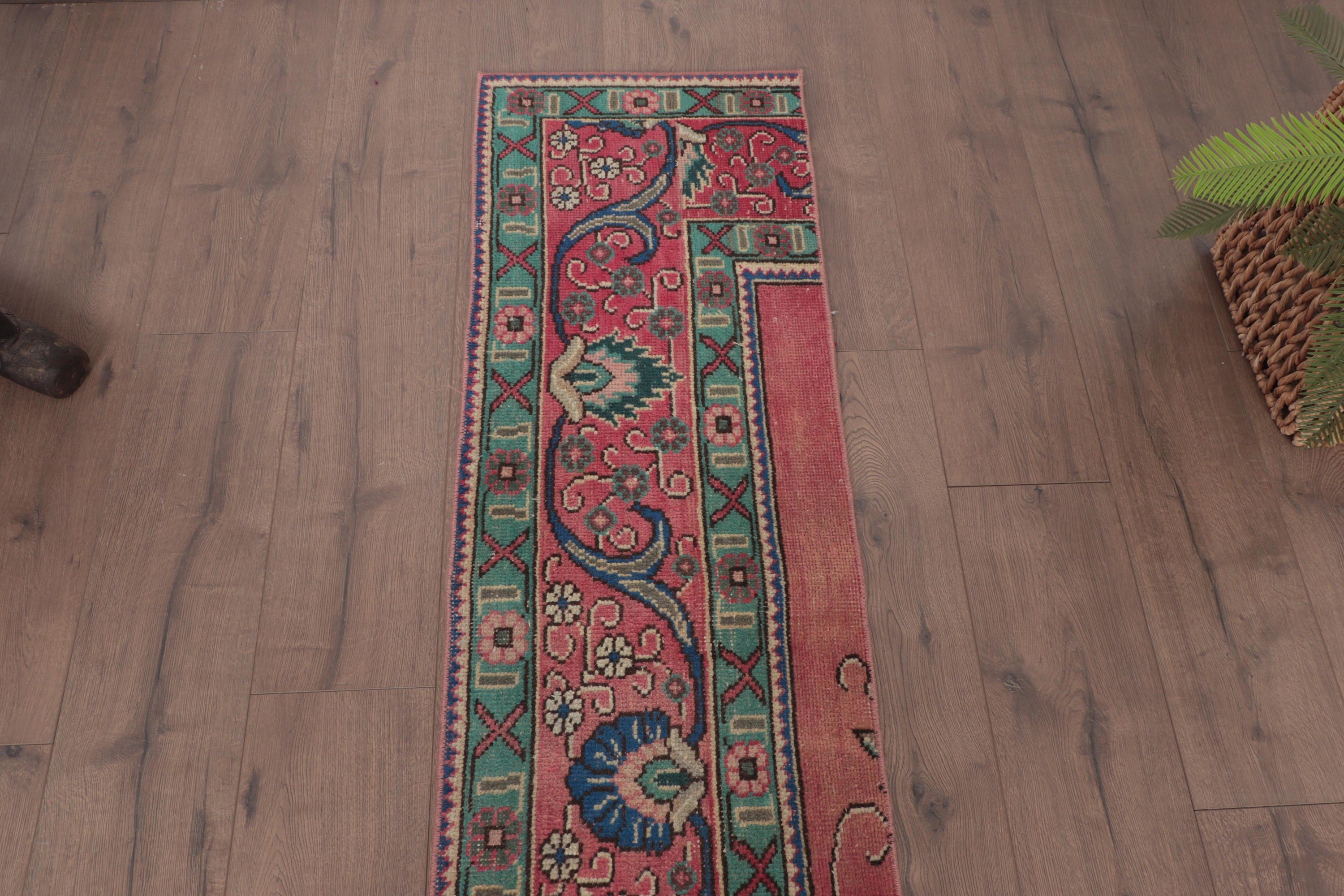 Vintage Halı, Türk Halısı, Beni Ourain Yolluk Halısı, Mutfak Halıları, Anadolu Halısı, Pembe Modern Halılar, Oryantal Halılar, 1.5x9.4 ft Yolluk Halısı