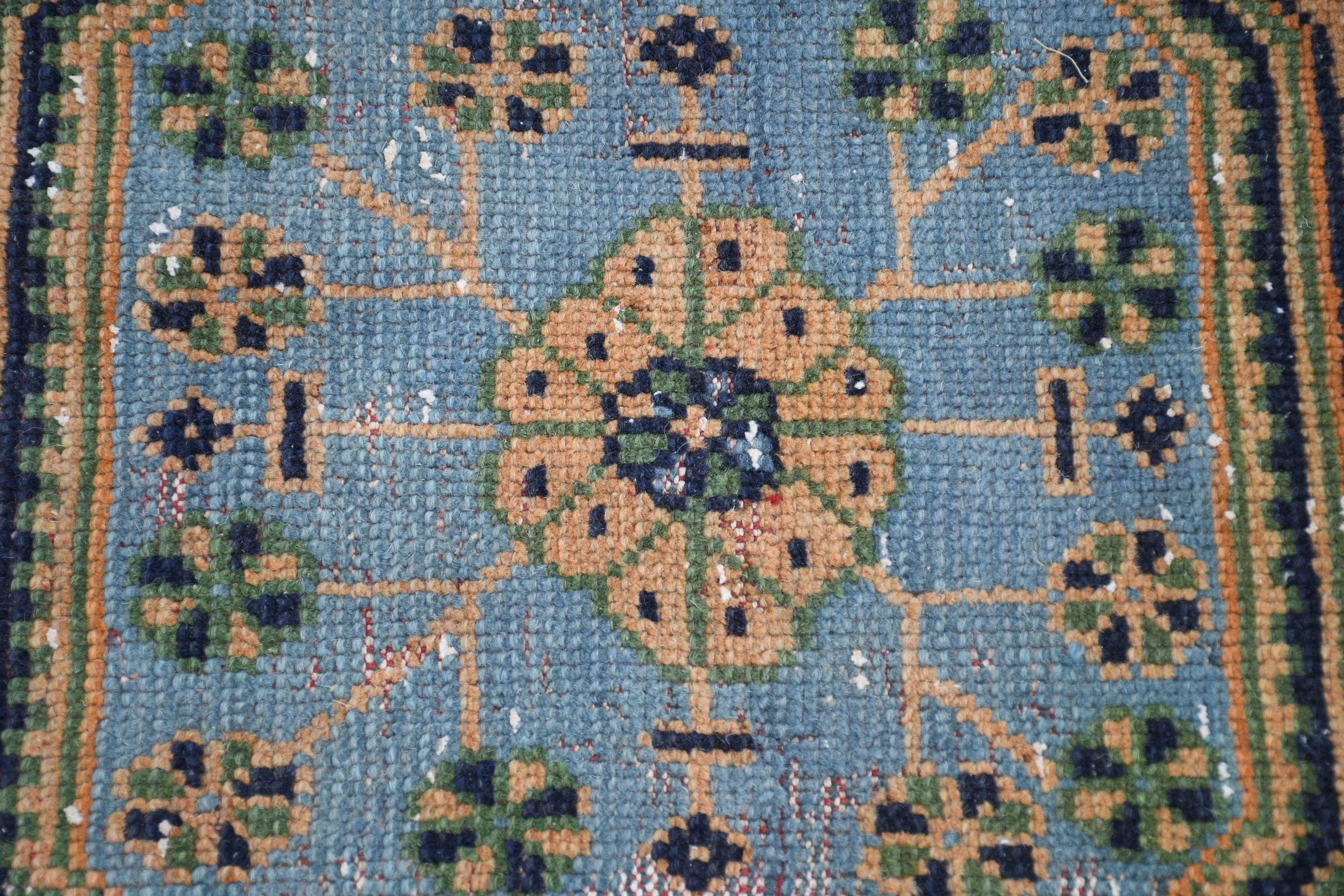 Orange Anatolian Rug, Antique Rug, Organic Rug, Turkish Rugs, Corridor Rug, Hallway Rug, 4x10.8 ft Runner Rugs, Oushak Rug, Vintage Rugs