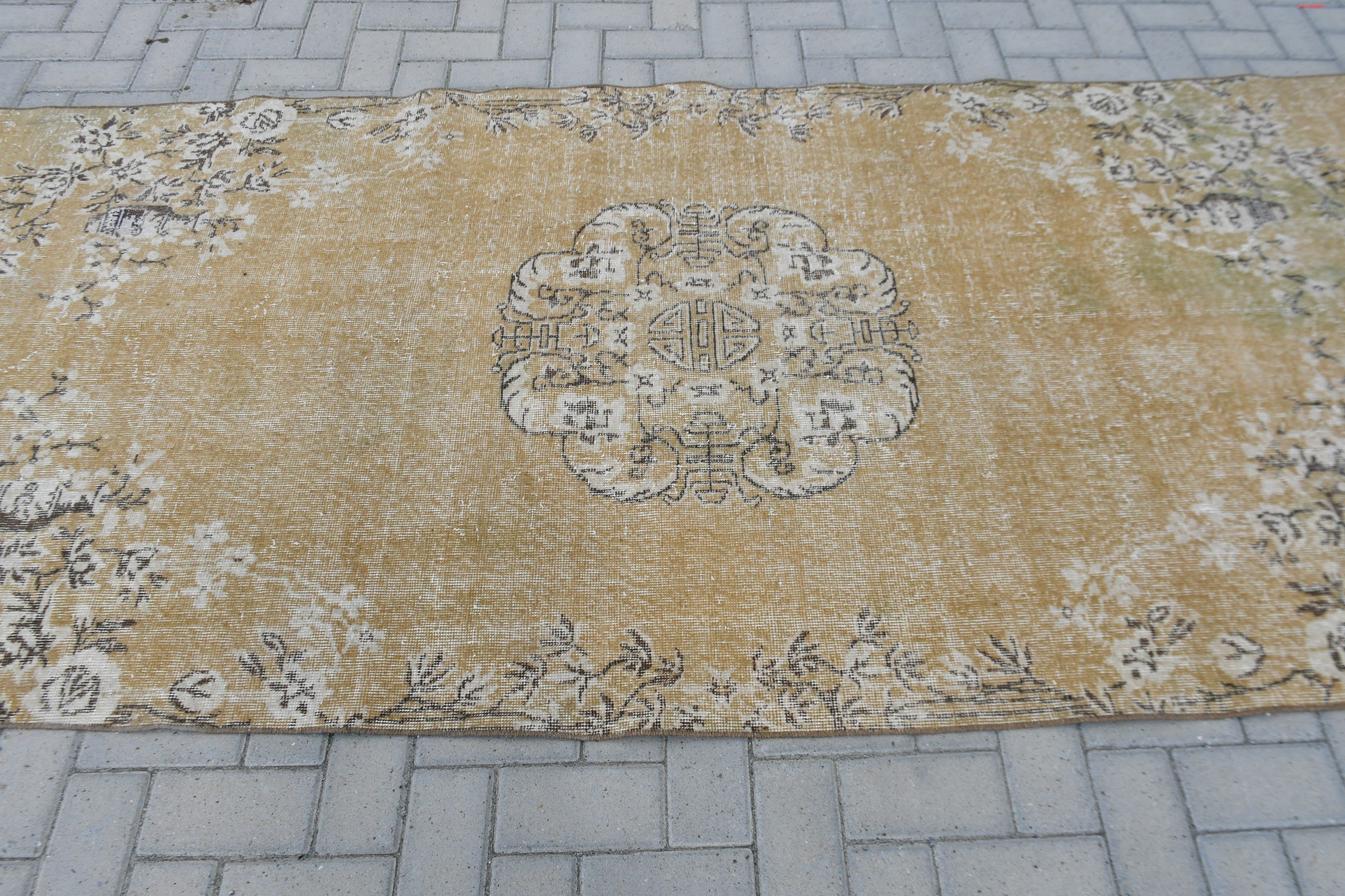 Moroccan Rugs, Kitchen Rug, Vintage Rugs, Floor Rug, 4x9.5 ft Area Rug, Beige Bedroom Rug, Living Room Rugs, Rugs for Indoor, Turkish Rug