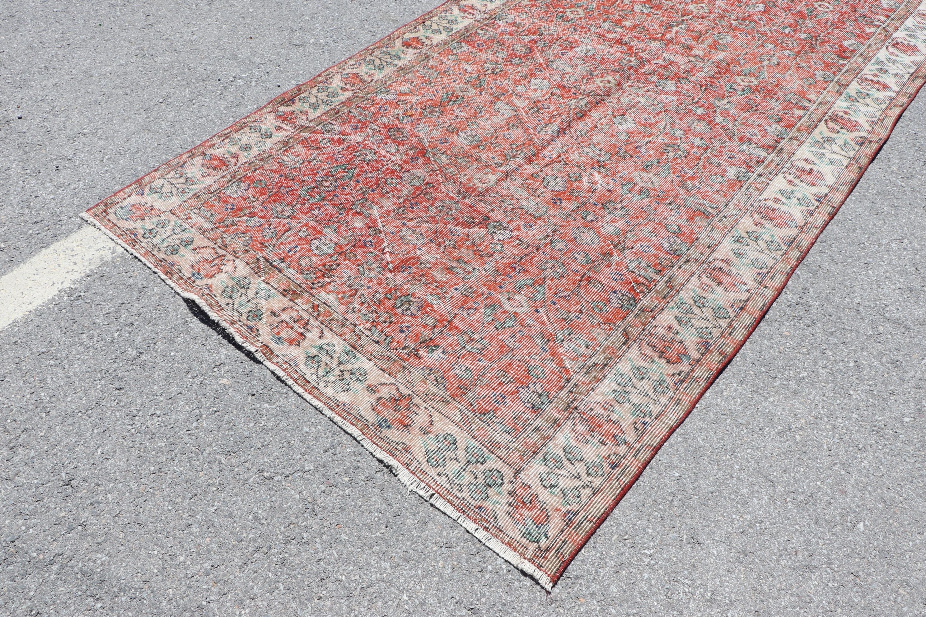 Dining Room Rug, Bedroom Rugs, Turkish Rug, Red Floor Rugs, 4.7x8.6 ft Large Rug, Floor Rug, Vintage Rug, Rugs for Salon