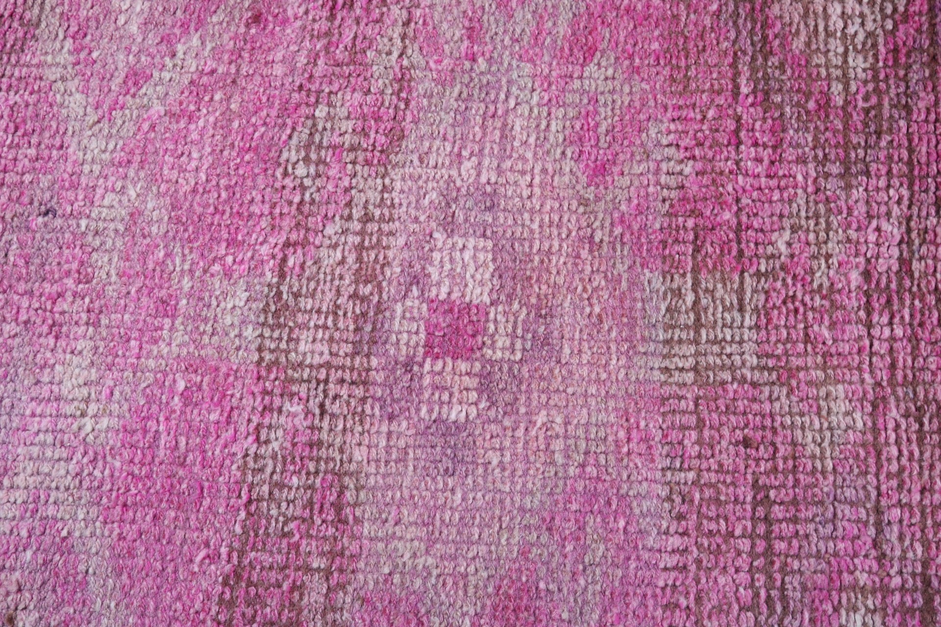 Modern Rugs, 2.4x10.8 ft Runner Rug, Turkish Rugs, Pink Neutral Rugs, Cool Rug, Beni Ourain Runner Rugs, Corridor Rug, Vintage Rug