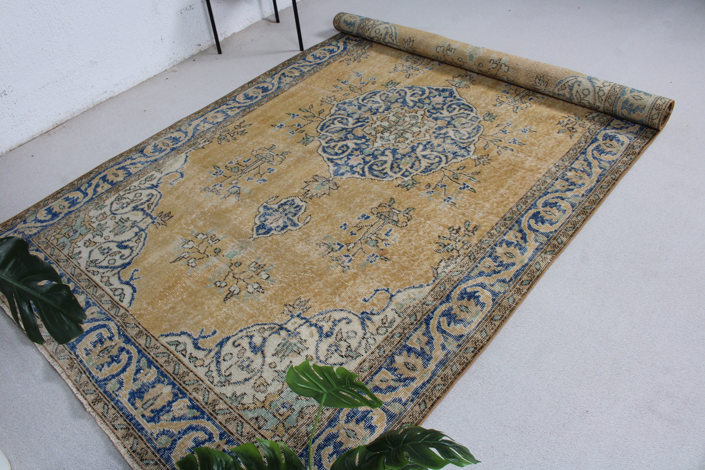 Bedroom Rug, 5.6x9.4 ft Large Rug, Turkish Rugs, Large Vintage Rugs, Vintage Rug, Modern Rugs, Handmade Rugs, Wool Rugs, Bronze Cool Rugs