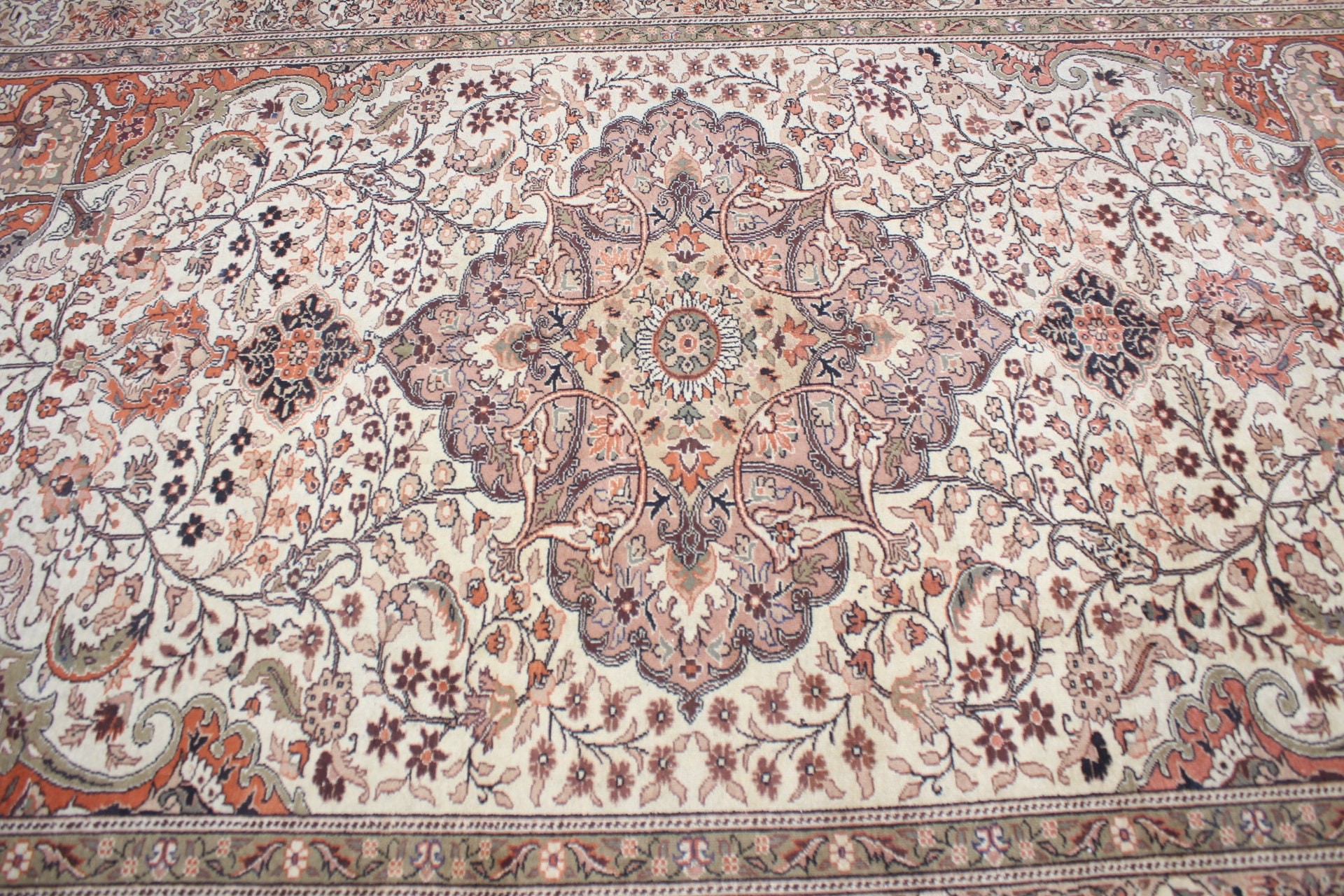 Salon Halıları, Bej Fas Halısı, Aztek Halısı, Anadolu Halısı, Yemek Odası Halısı, Vintage Halı, Türk Halısı, Yatak Odası Halısı, 6,6x9,7 ft Büyük Halılar