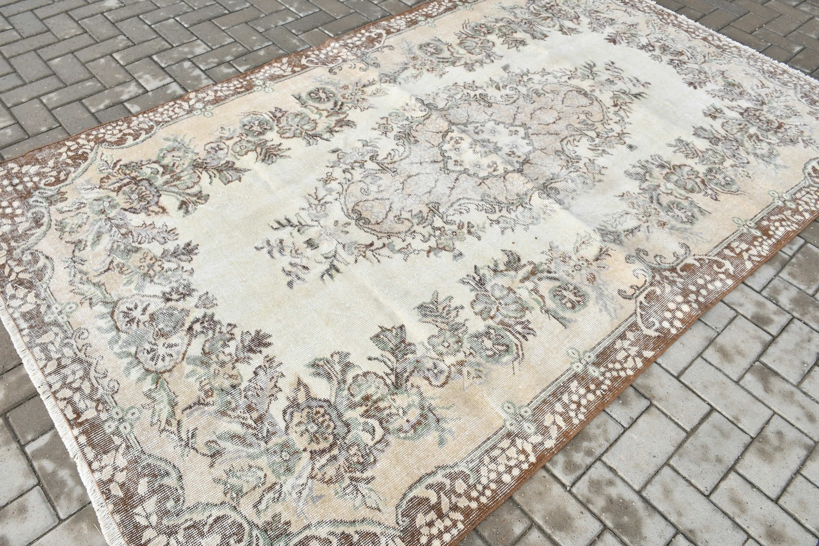 Living Room Rug, Home Decor Rugs, Turkish Rug, Cool Rugs, Old Rug, Beige Kitchen Rugs, Dining Room Rug, Vintage Rugs, 5.4x8.9 ft Large Rugs