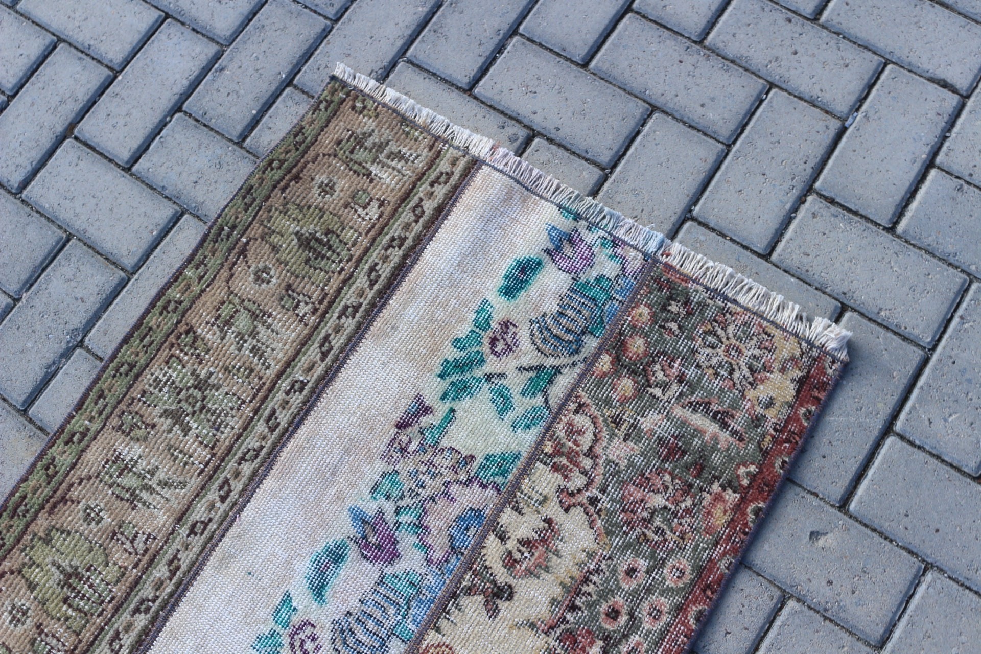 Car Mat Rug, Bath Rug, Vintage Rugs, Turkish Rugs, Moroccan Rugs, 2.3x2.8 ft Small Rug, Rugs for Kitchen, Beige Kitchen Rug, Kitchen Rugs