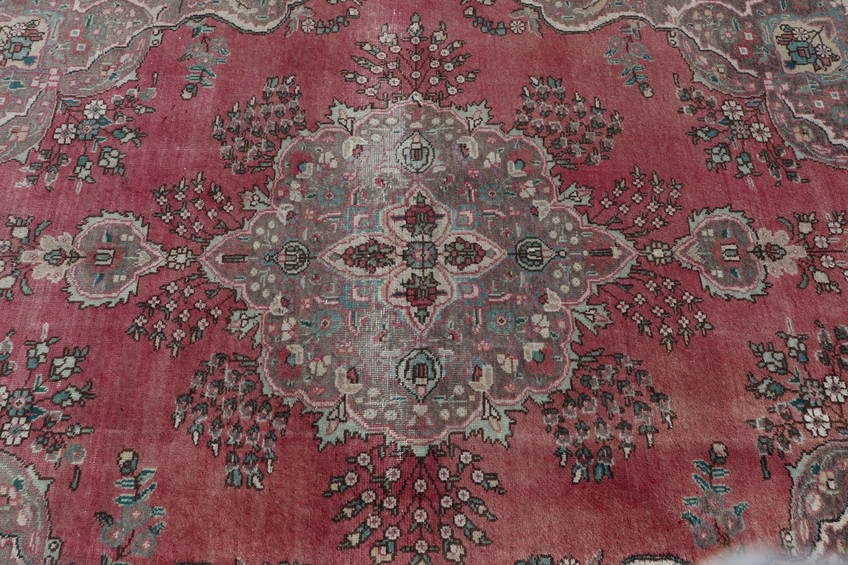 Antique Rugs, Bedroom Rug, Vintage Rug, Salon Rugs, 5.1x8.3 ft Large Rug, Tribal Rugs, Turkish Rug, Pink Oriental Rugs