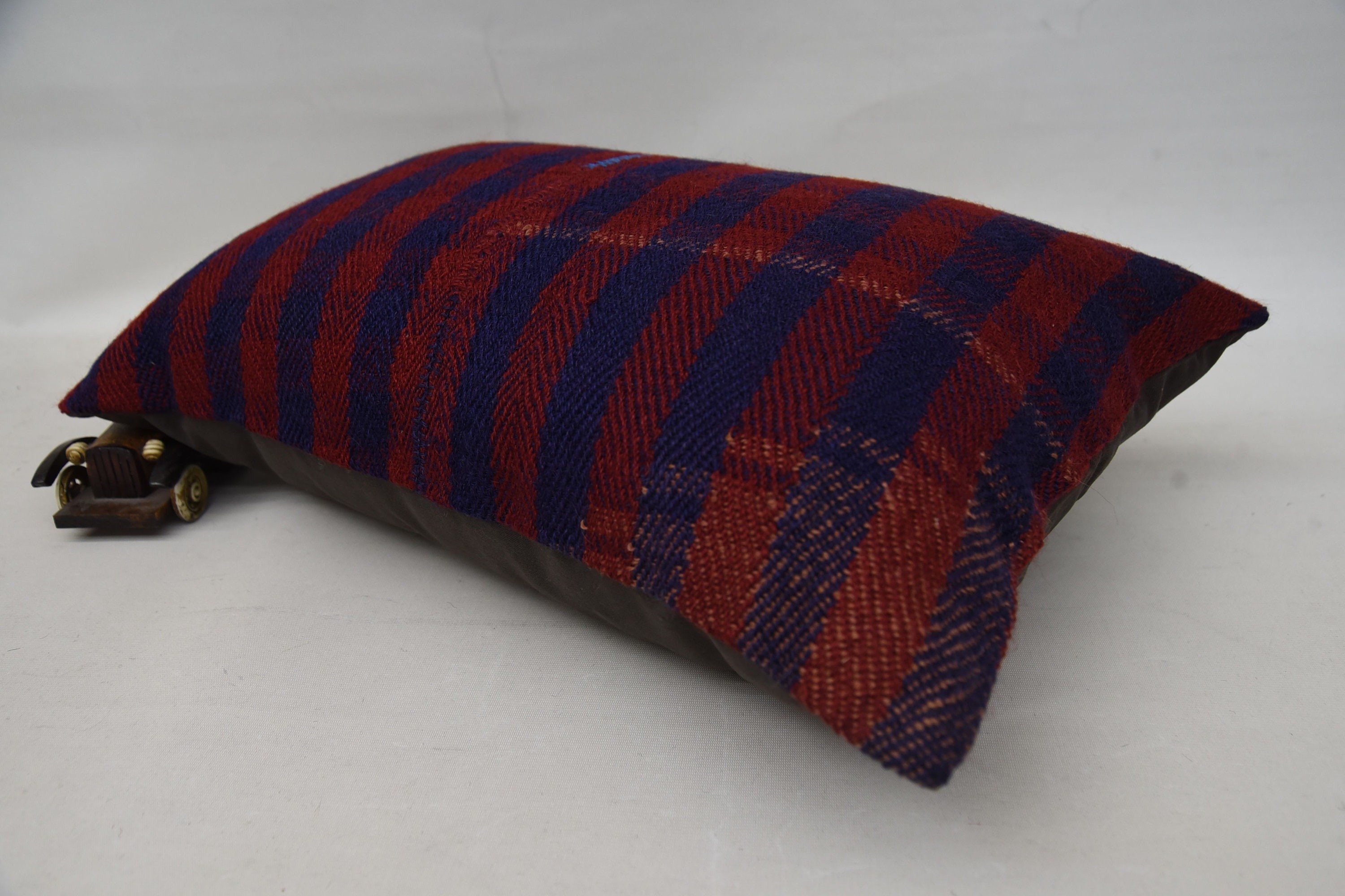 Floor Cushion, 16"x24" Blue Pillow Sham, Authentic Cushion, Turkish Pillow, Interior Designer Pillow, Ethnical Kilim Rug Pillow