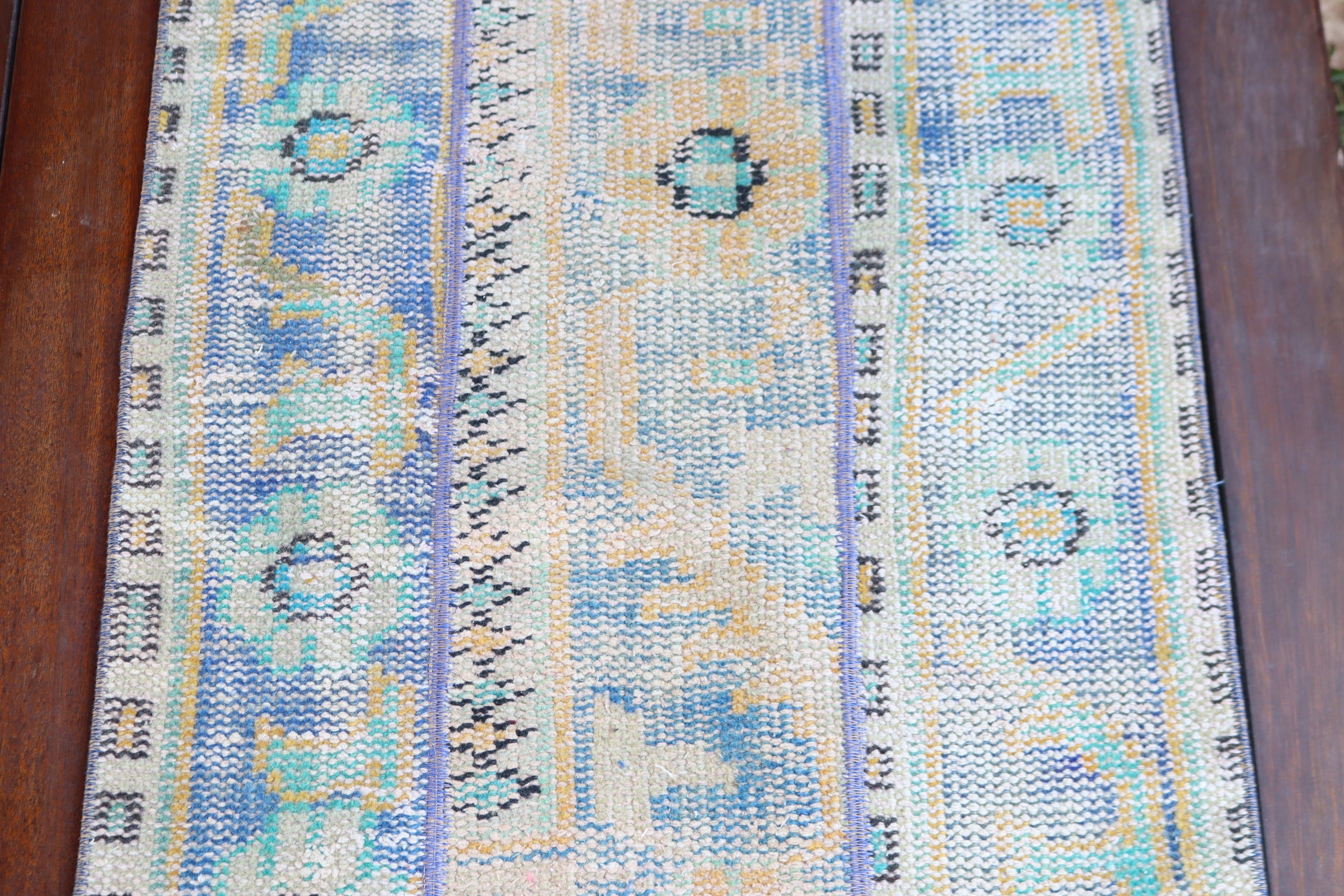 1.9x2.9 ft Small Rug, Car Mat Rugs, Vintage Rug, Cute Bath Mat Rugs, Wall Hanging Rugs, Cool Rug, Turkish Rugs, Modern Rug, Blue Modern Rug