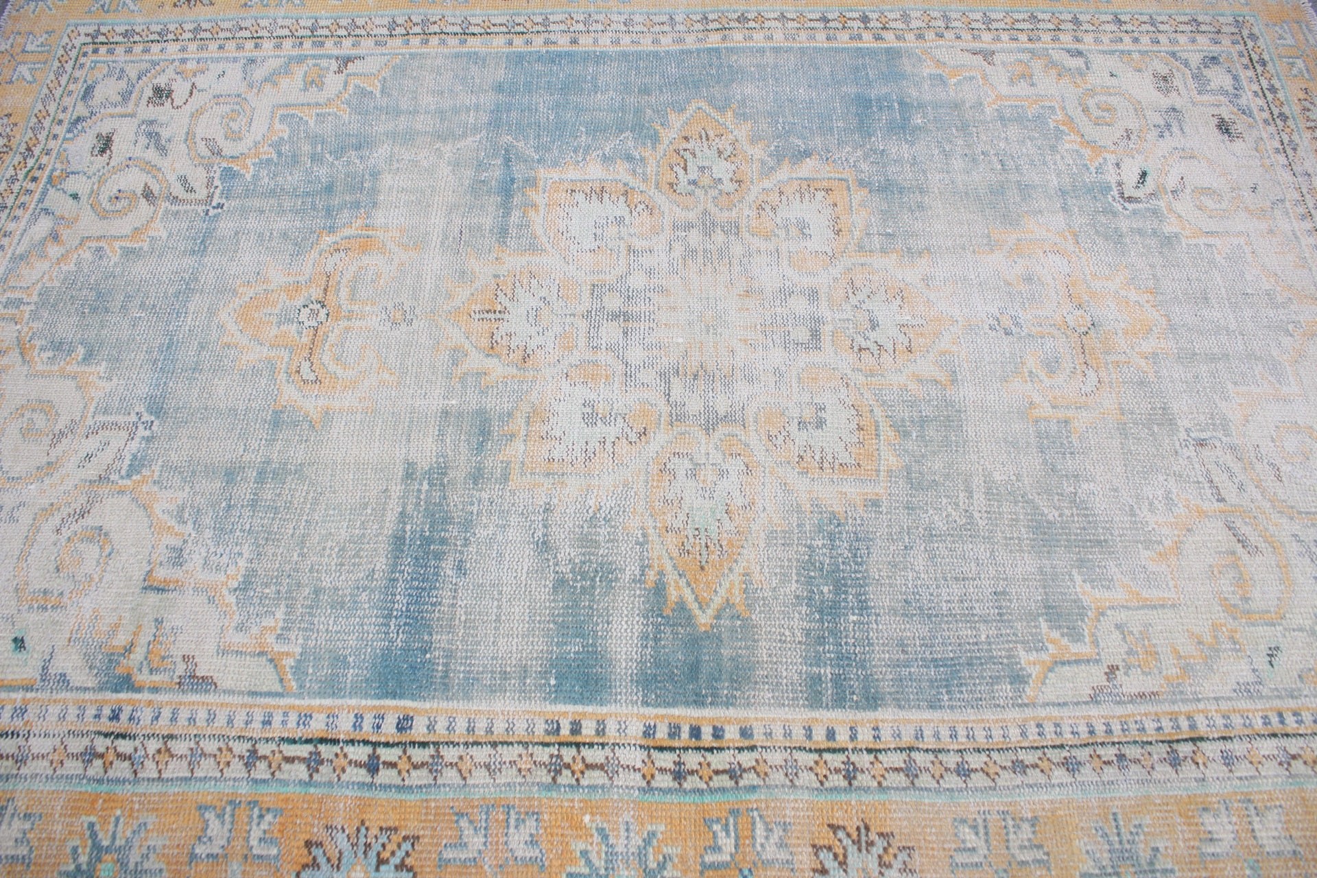 Yeşil Yer Halısı, Yatak Odası Halısı, Anadolu Halıları, Türk Halıları, 5.4x7.5 ft Büyük Halılar, Antika Halılar, Salon Halıları, Vintage Halı, Salon Halısı