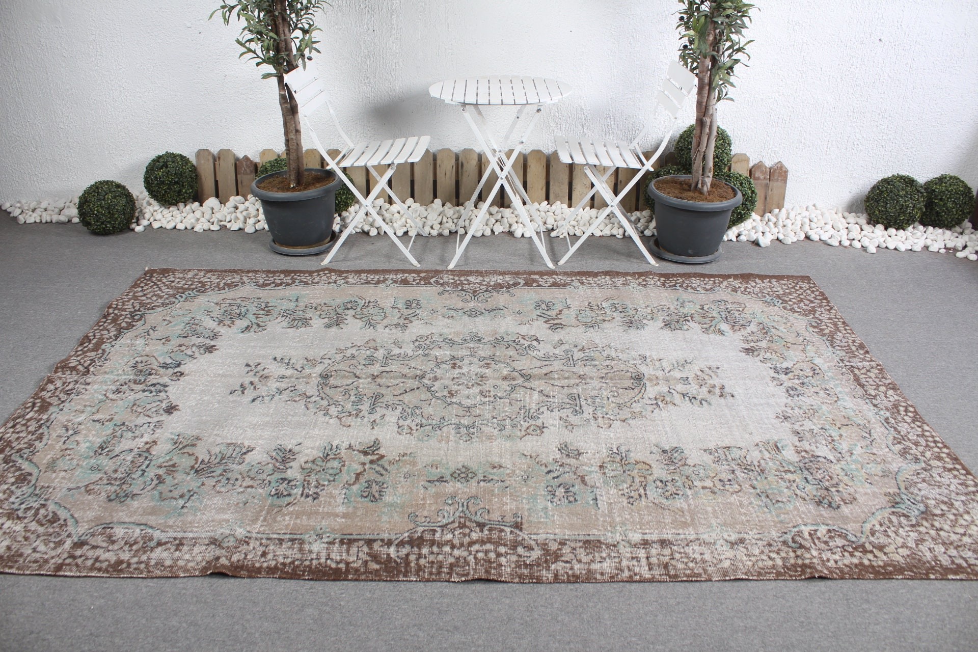 Cute Rug, 5.9x9.3 ft Large Rug, Living Room Rug, Turkish Rug, Gray Kitchen Rug, Oriental Rug, Home Decor Rug, Dining Room Rug, Vintage Rugs