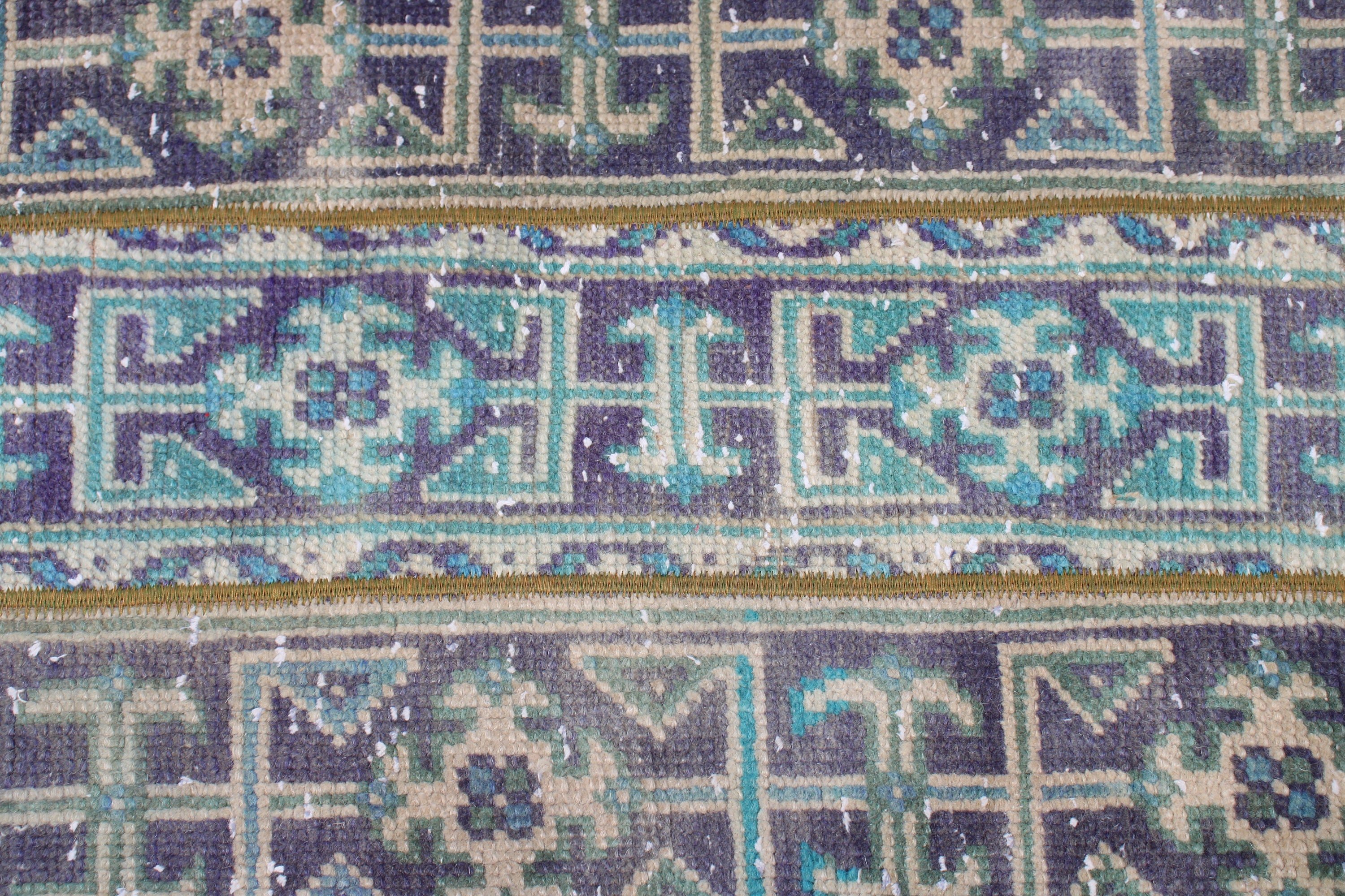 Mavi El Dokuma Halılar, 1.7x3.9 ft Küçük Halı, Vintage Halı, Lüks Halılar, Duvara Asılı Halılar, Türk Halısı, Fas Halısı, Boho Halıları, Banyo Halıları