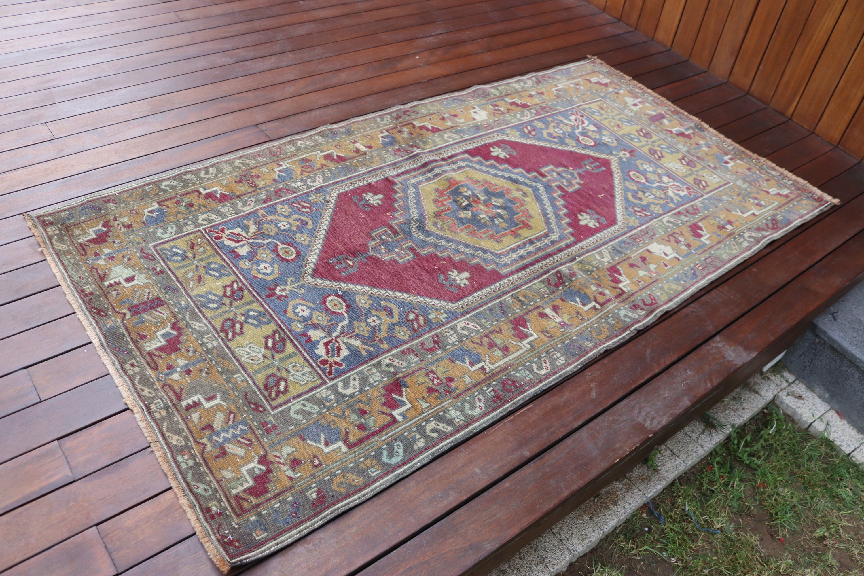 Türkiye Halıları, 3.3x6.2 ft Aksan Halıları, Dekoratif Halılar, Yeşil Soğuk Halı, Türk Halıları, Yatak Odası Halıları, Modern Halı, Vintage Halı, Lüks Halı