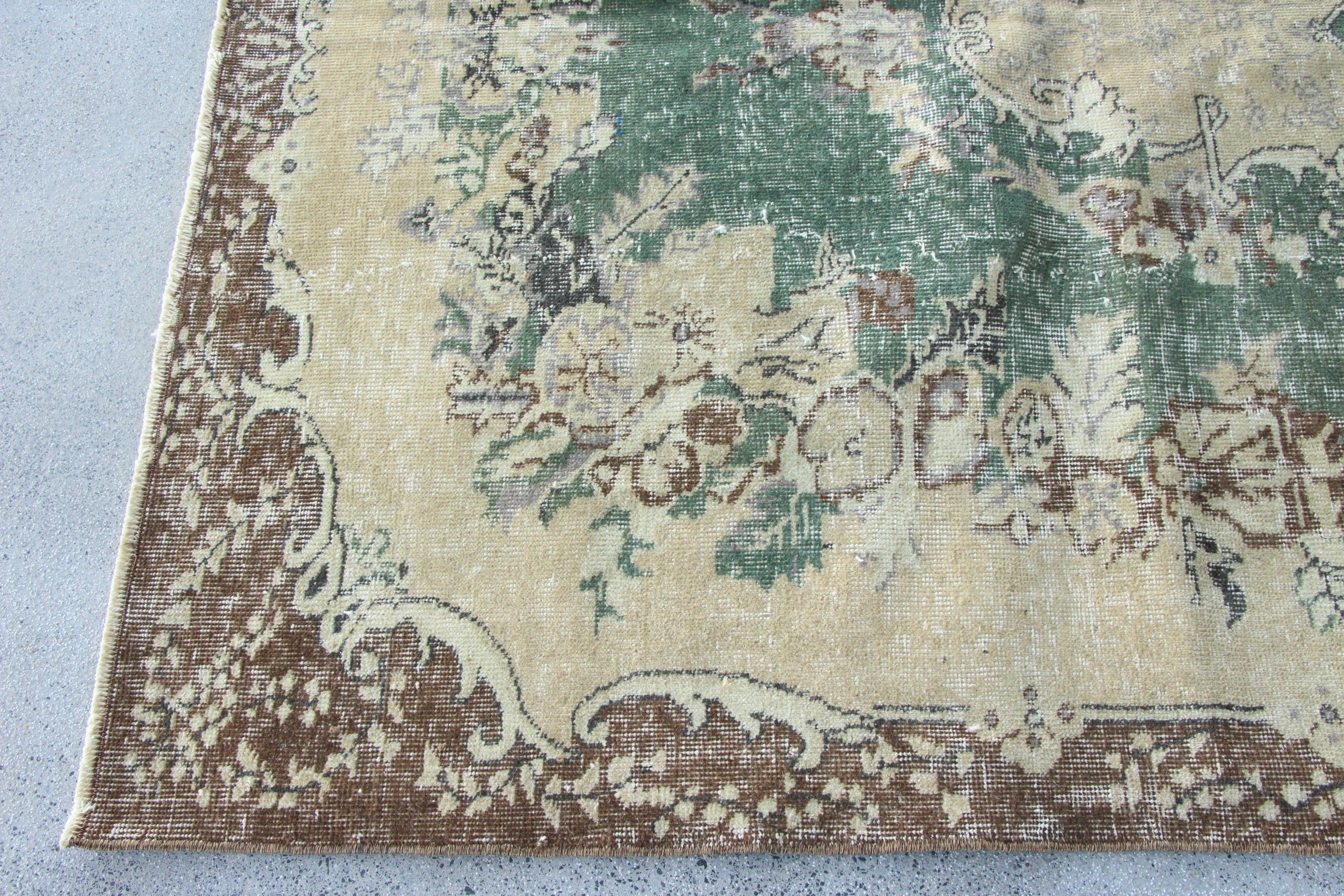 Salon Halısı, Vintage Halılar, Büyük Boho Halıları, Bej Havalı Halılar, Büyük Vintage Halılar, 5,4x9,3 ft Büyük Halı, Türk Halısı, Yer Halısı, Havalı Halı