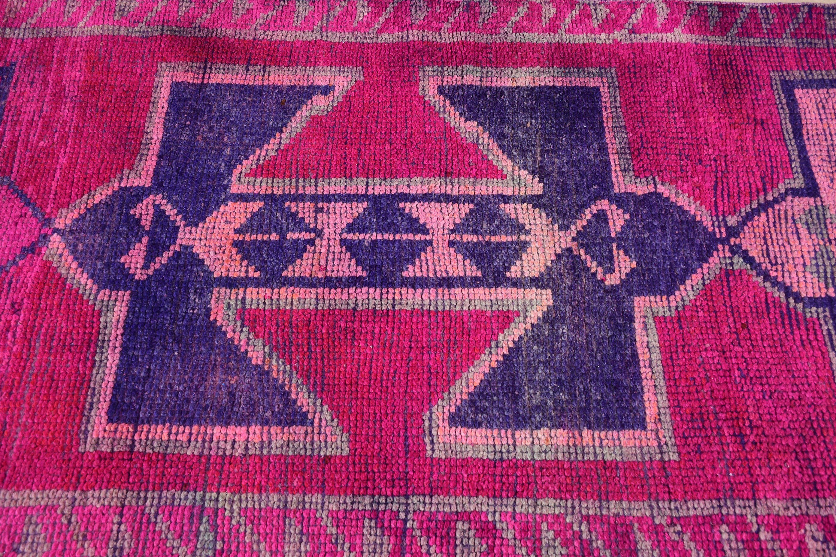 Designer Rug, Home Decor Rug, Pink Antique Rugs, Corridor Rug, Turkish Rug, 3x11.2 ft Runner Rug, Vintage Rug, Hallway Rug, Oriental Rug