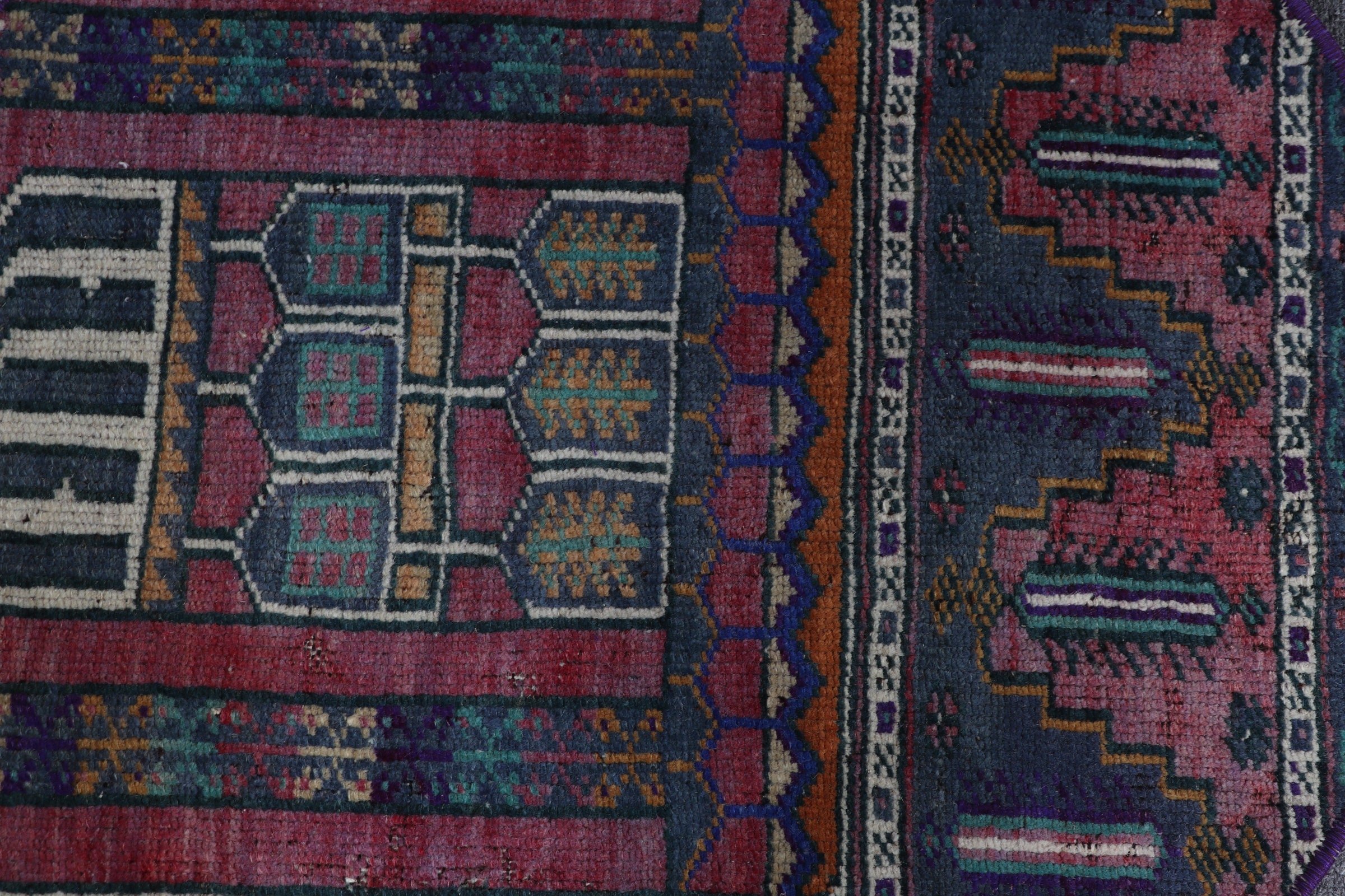 Rugs for Bath, 2.1x2.2 ft Small Rug, Vintage Rug, Purple Antique Rug, Kitchen Rugs, Moroccan Rug, Turkish Rug, Bathroom Rug, Hand Woven Rug