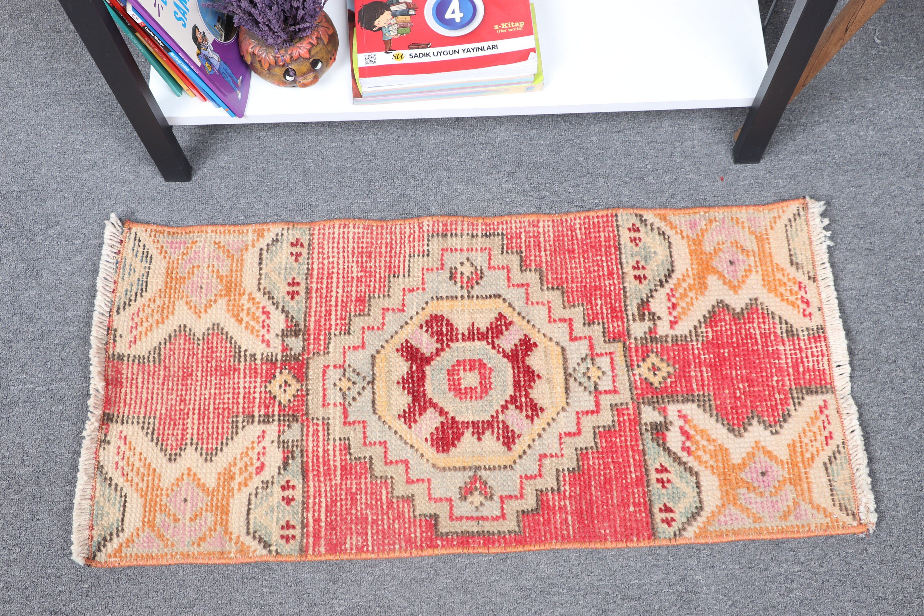 Cool Rug, Rugs for Bath, Turkish Rugs, Nursery Rug, Pink Antique Rugs, Vintage Rug, Entry Rug, 1.3x2.6 ft Small Rug, Dorm Rug