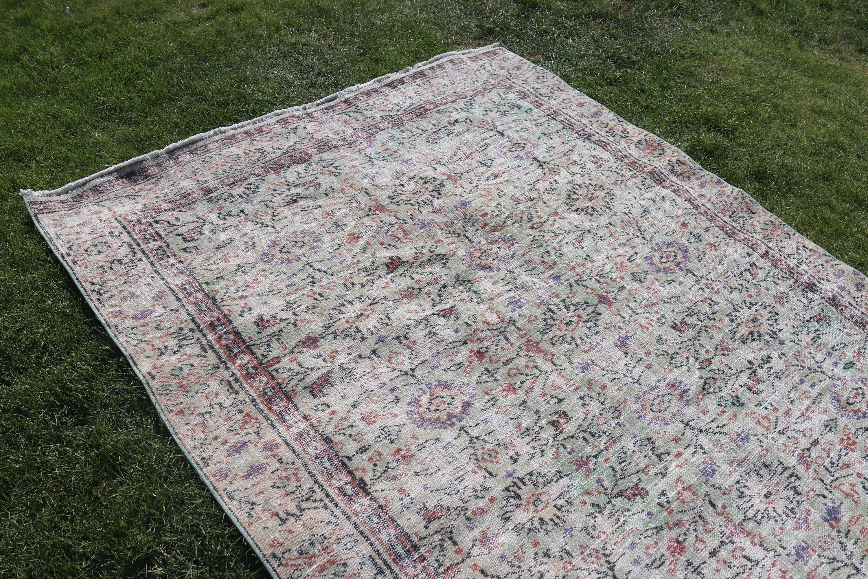 Rugs for Large Oushak, Green Luxury Rugs, Antique Rugs, Turkish Rugs, Dining Room Rugs, Vintage Rug, Bedroom Rugs, 5.5x9.7 ft Large Rugs