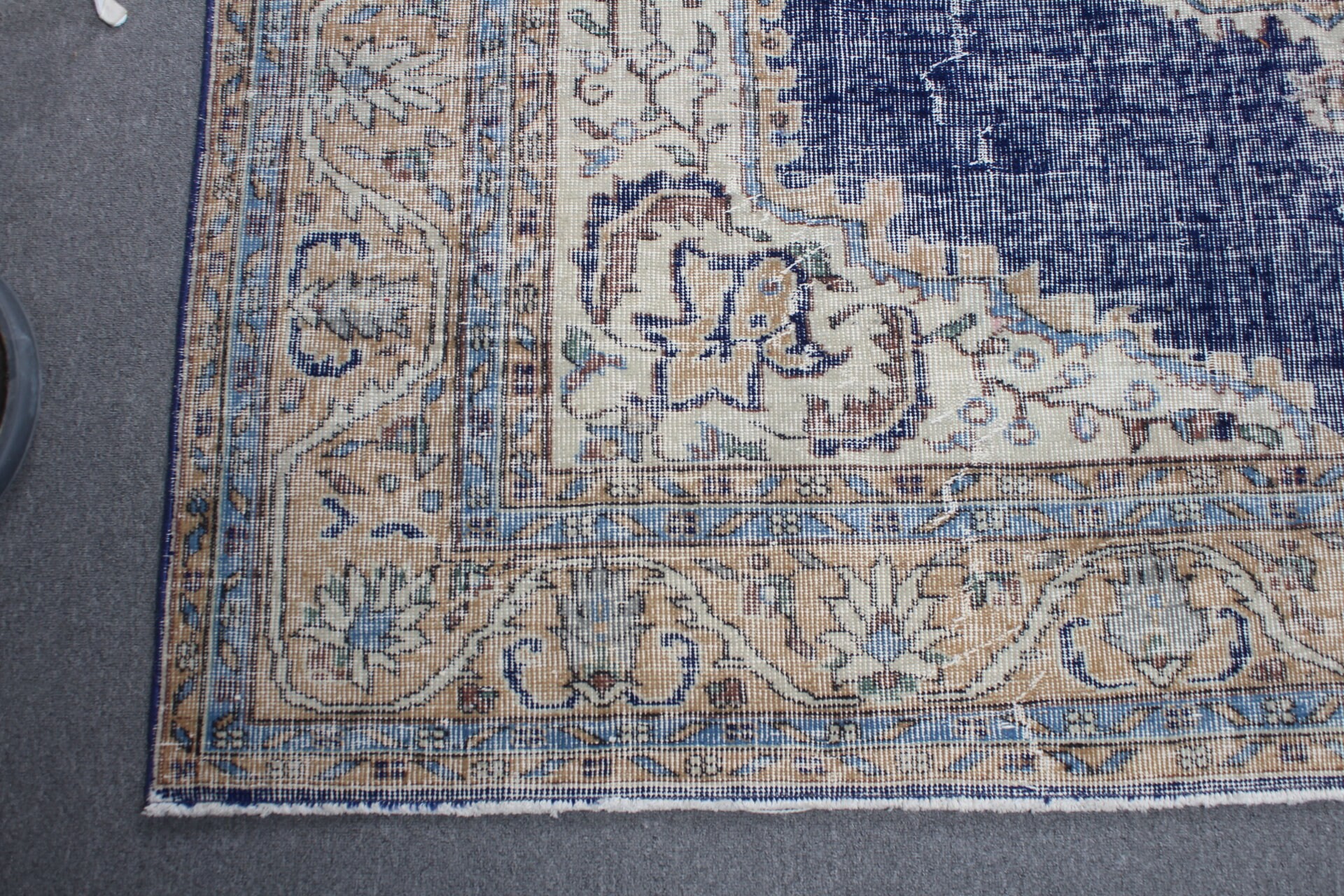 7.1x10.2 ft Oversize Rug, Saloon Rugs, Vintage Rugs, Salon Rugs, Turkish Rugs, Home Decor Rugs, Wool Rugs, Custom Rugs, Blue Antique Rug