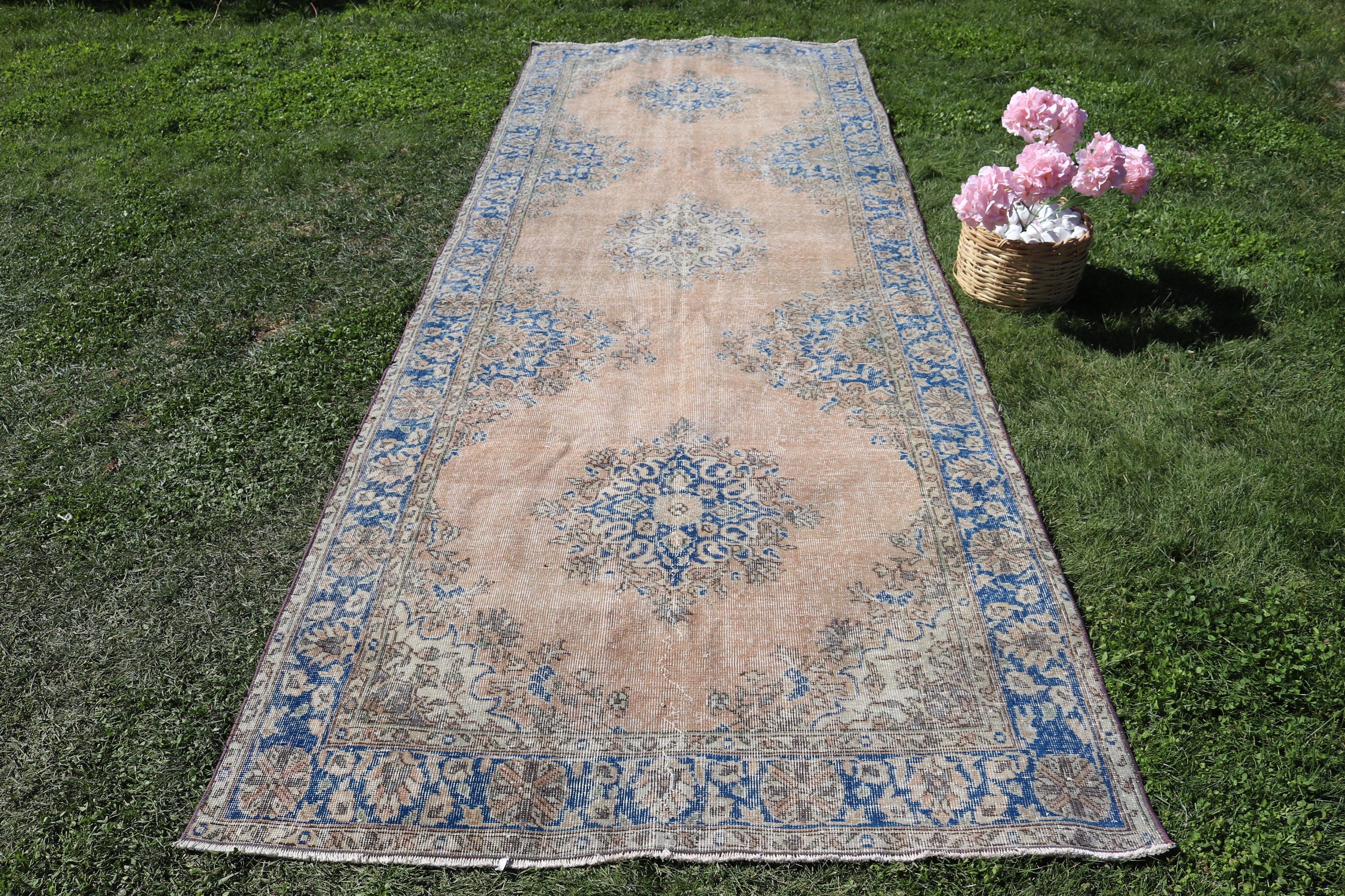 Turuncu Düz Dokuma Halı, Yer Halısı, Türk Halıları, Koridor Halıları, Vintage Halı, Vintage Runner Halısı, Boho Halıları, 4.6x13 ft Runner Halısı