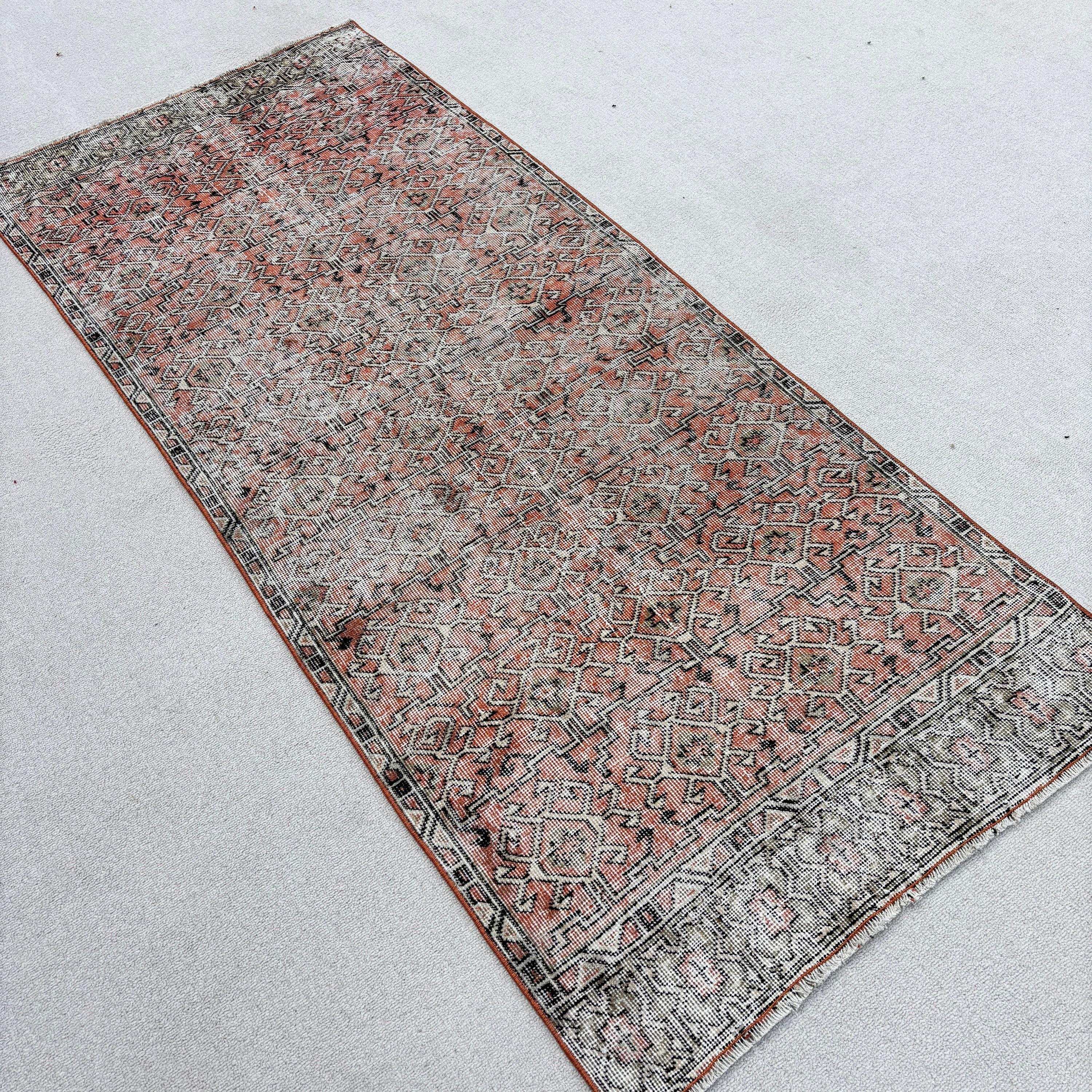 2.8x6.5 ft Accent Halılar, Türk Halıları, Boho Accent Halılar, Vintage Accent Halı, Yatak Odası Halıları, Vintage Halılar, Ev Dekorasyonu Halıları, Siyah Yatak Odası Halıları