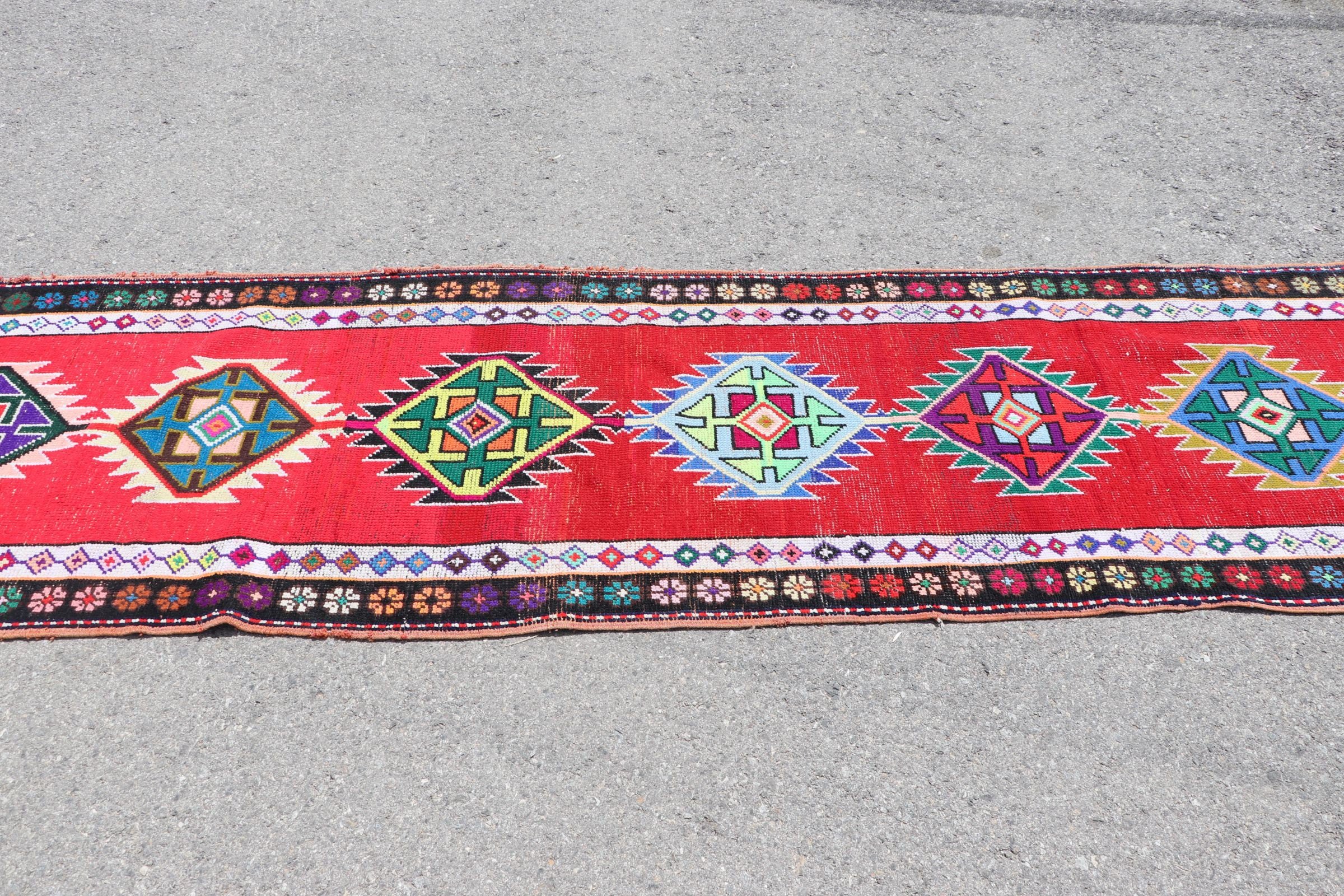 Hallway Rugs, Oushak Rug, 2.7x9.7 ft Runner Rug, Red Home Decor Rug, Stair Rugs, Vintage Rugs, Oriental Rug, Turkish Rug, Rugs for Runner