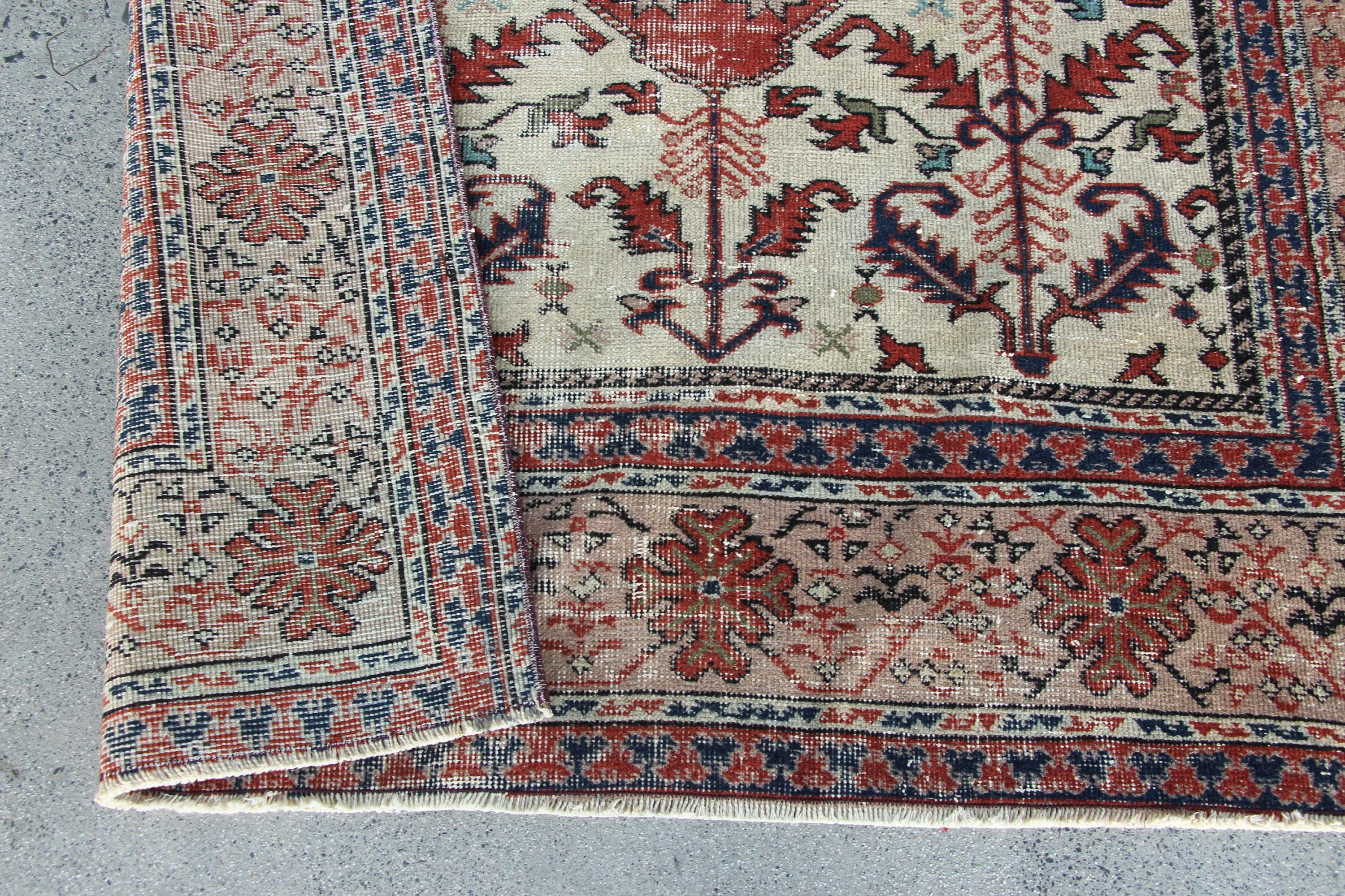 Anadolu Halısı, Yatak Odası Halısı, Türk Halısı, Turuncu 4.8x8 ft Alan Halısı, İç Mekan Halıları, Mutfak Halısı, Doğal Halı, Vintage Halılar